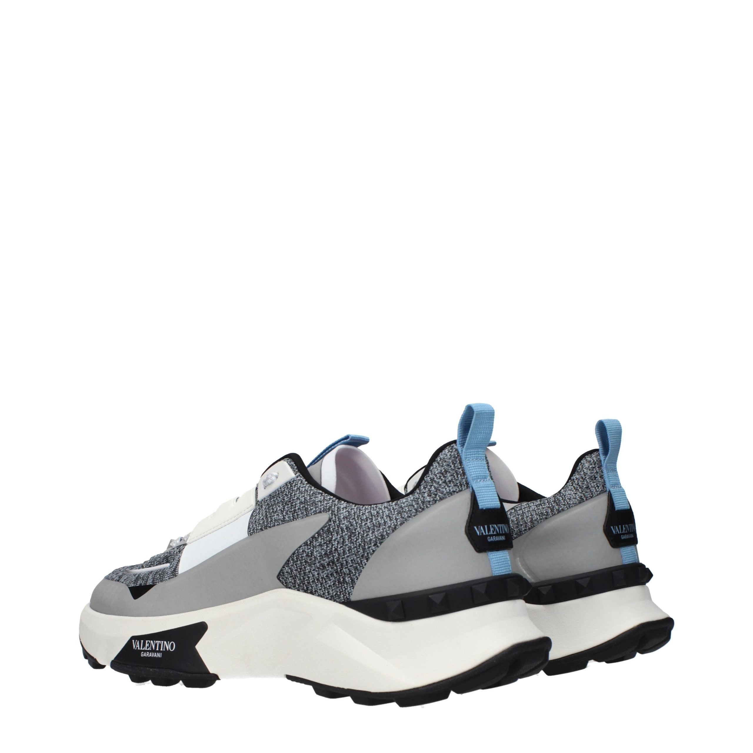 Valentino Garavani Graue Stoff-Sneaker mit niedrigem Schaft