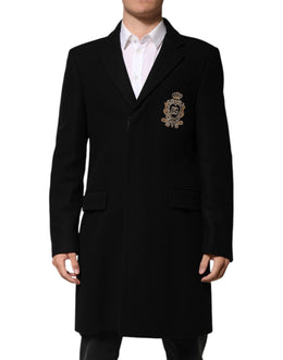 Dolce & Gabbana Schwarzer Blazer mit heraldischem Patch
