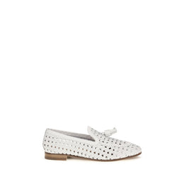 Fratelli Rossetti Weiße Kalbshaut Bos Taurus Slip-On Loafer