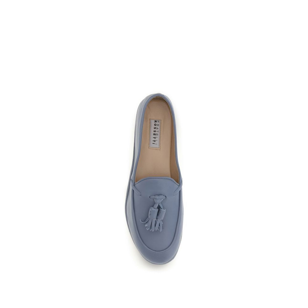 Fratelli Rossetti Blaue Kalbsleder Bos Taurus Slipper-Loafer