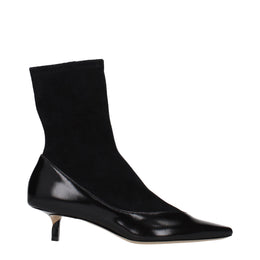 Jacquemus Schwarze Leder-Stiefeletten