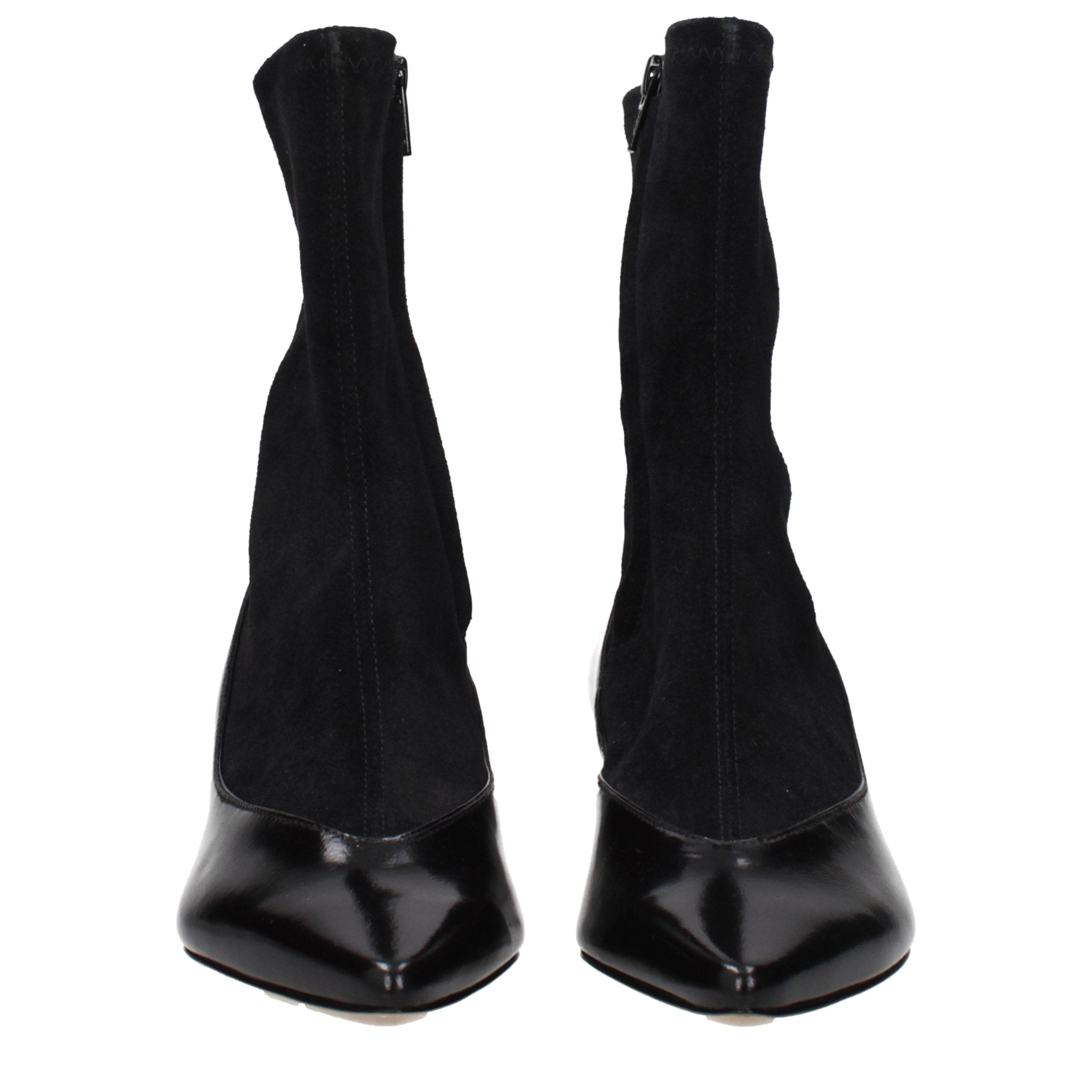 Jacquemus Schwarze Leder-Stiefeletten