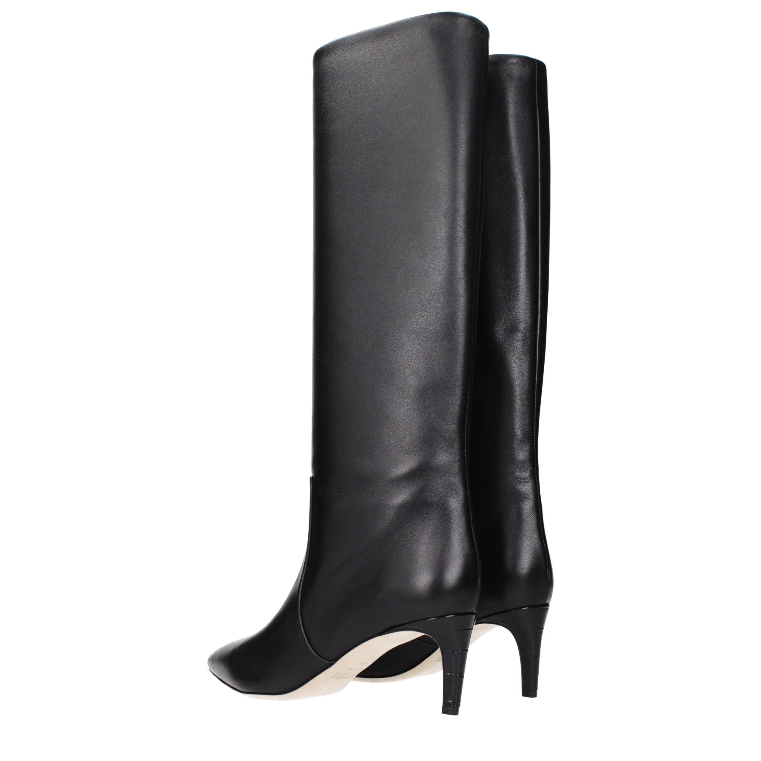 Paris Texas Schwarze Leder-Stiefeletten