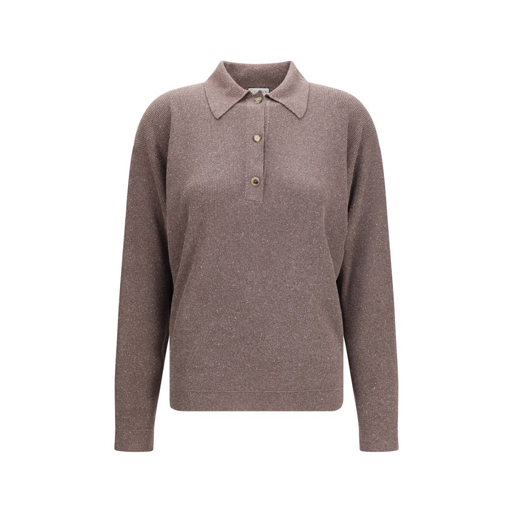 Calvin Klein Braunes Seiden-Sweatshirt