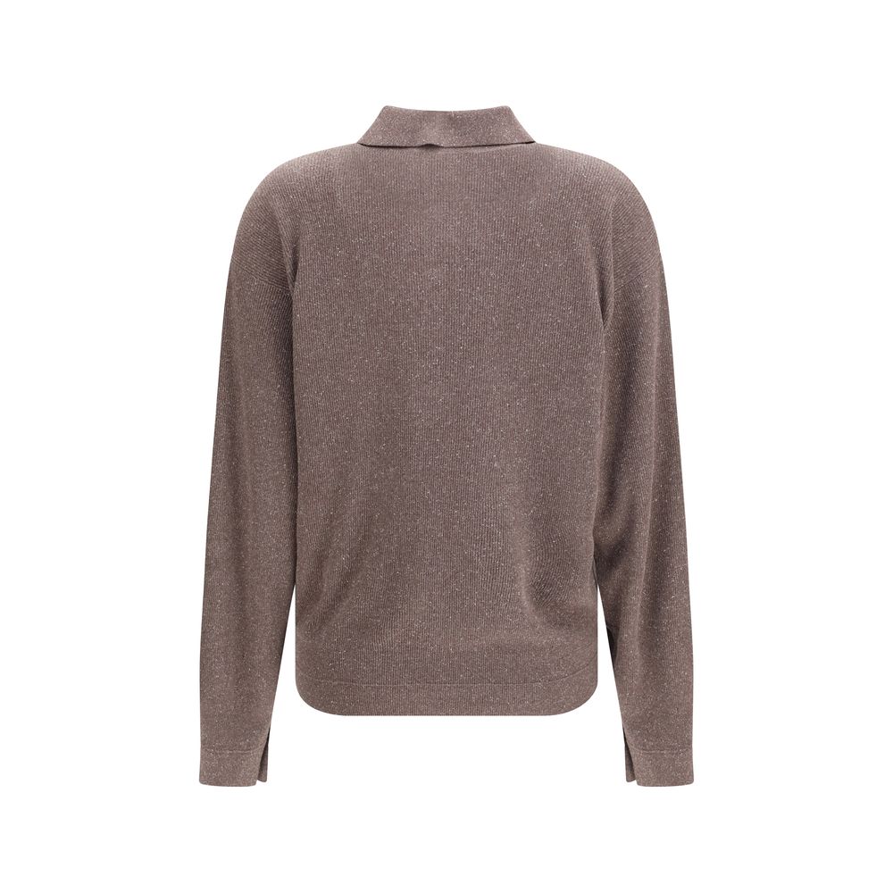 Calvin Klein Braunes Seiden-Sweatshirt