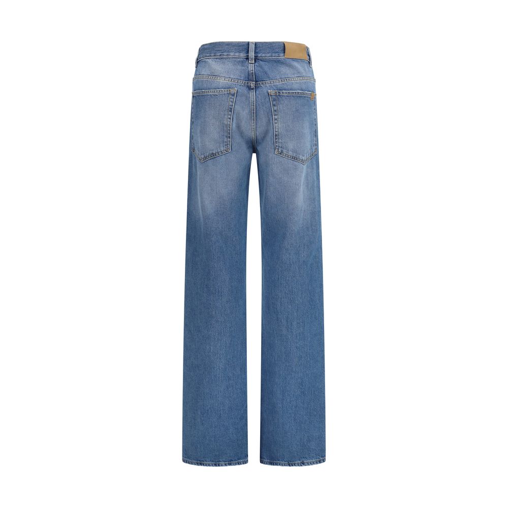 Calvin Klein Blaue Jeans aus Baumwolle im geraden Schnitt