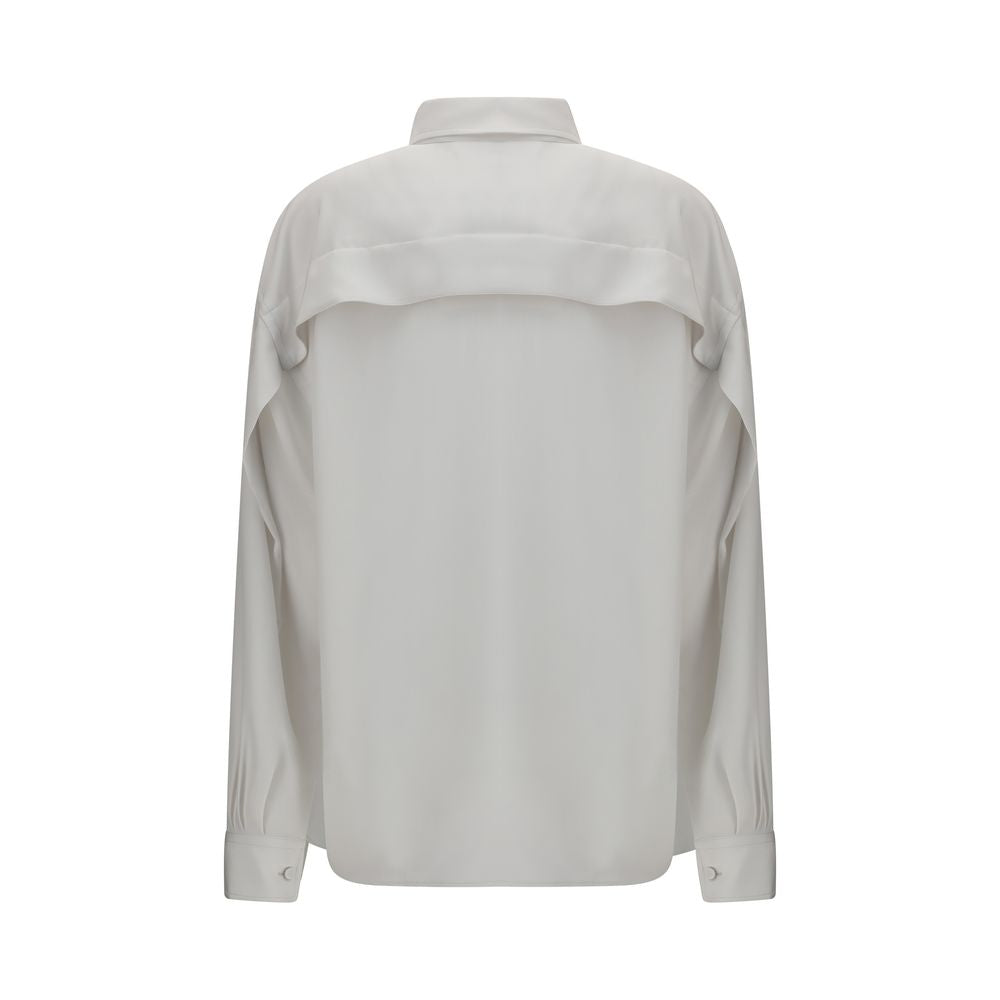 Calvin Klein Weißes Seidenhemd