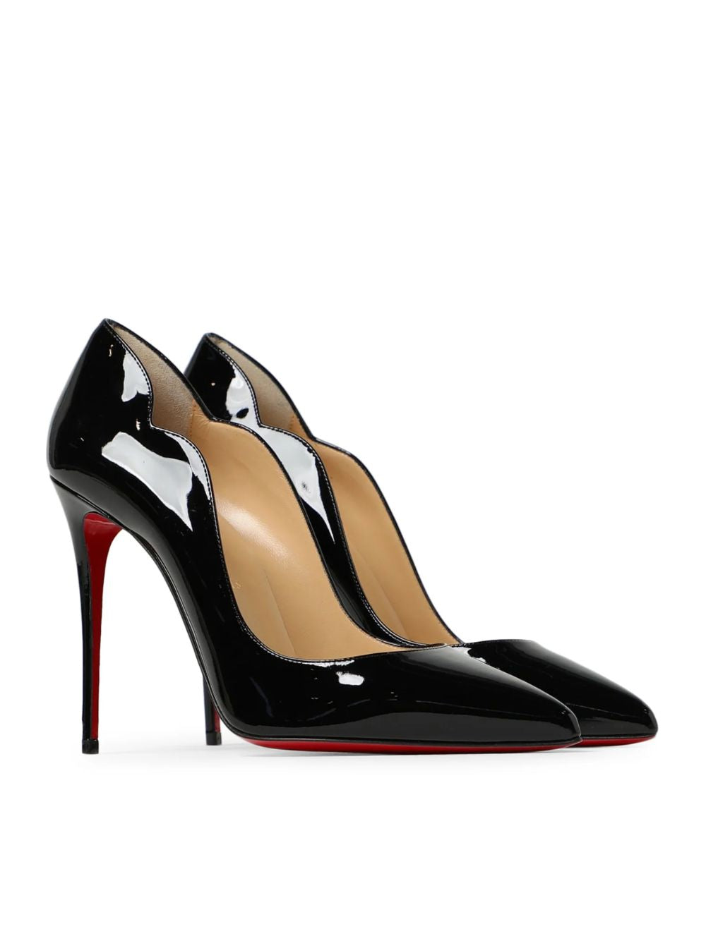 Christian Louboutin Schwarze Lackleder Hot Chick Pumps 100
