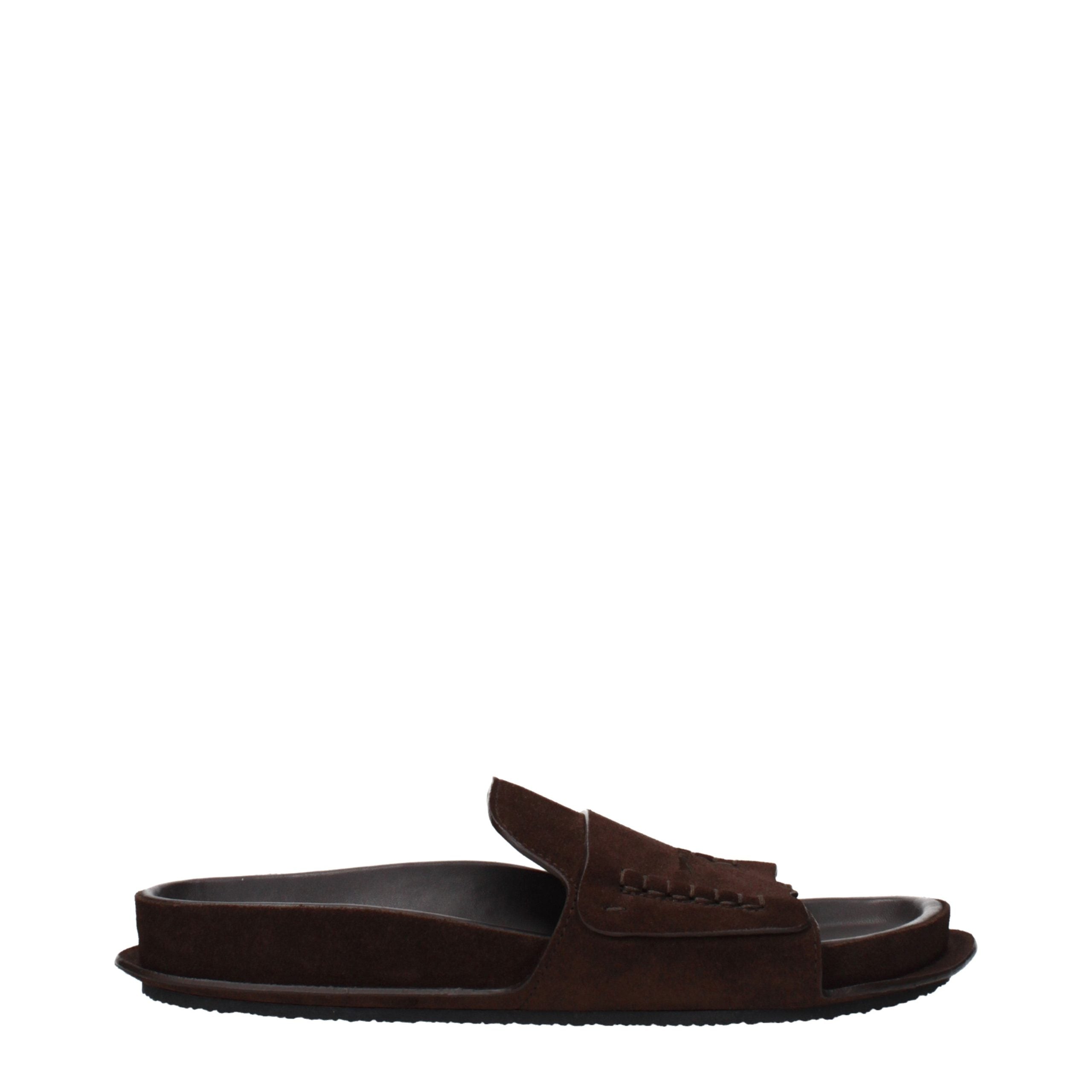 Jacquemus Braune Leder-Slipper