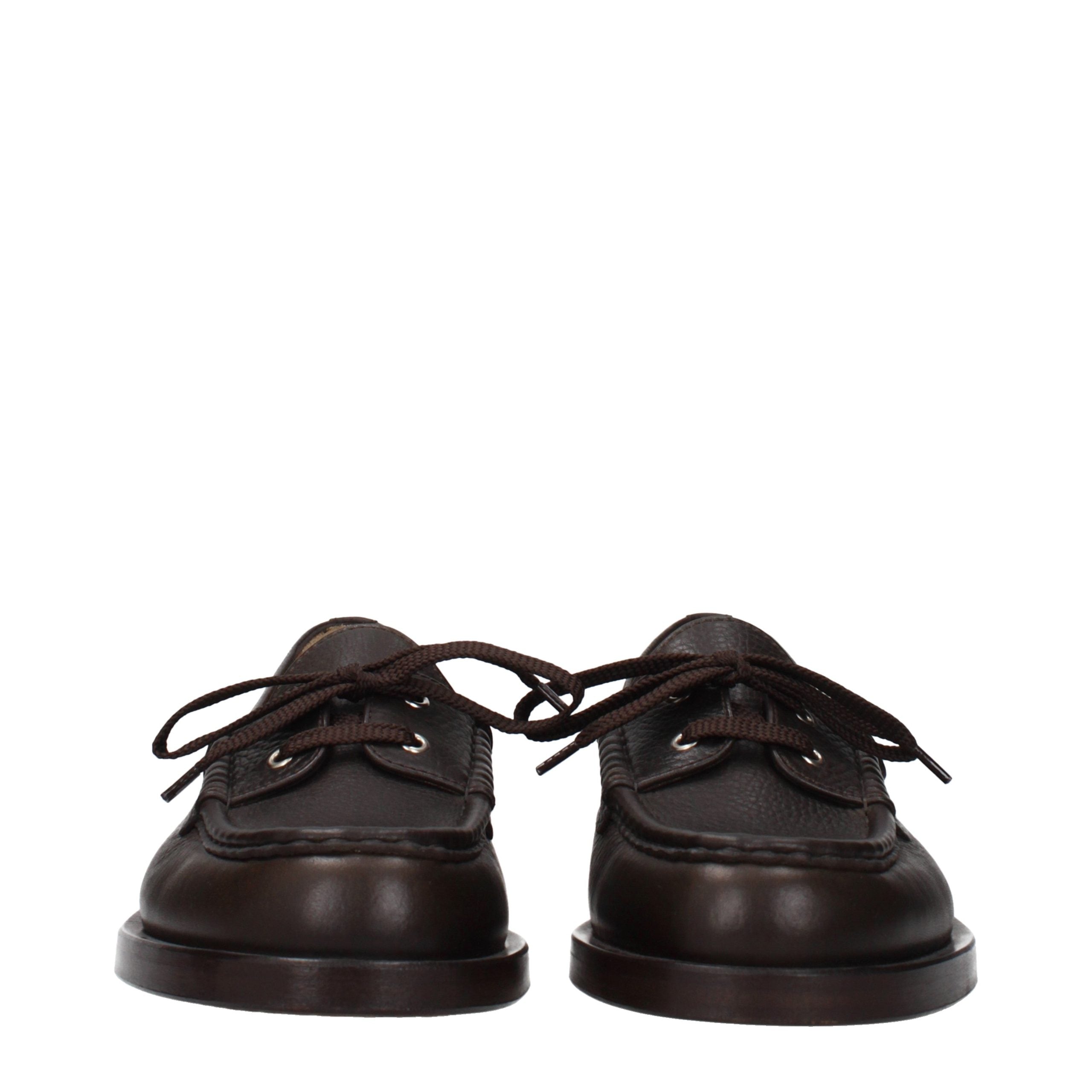 Jacquemus Braune Loafer aus Leder zum Hineinschlüpfen