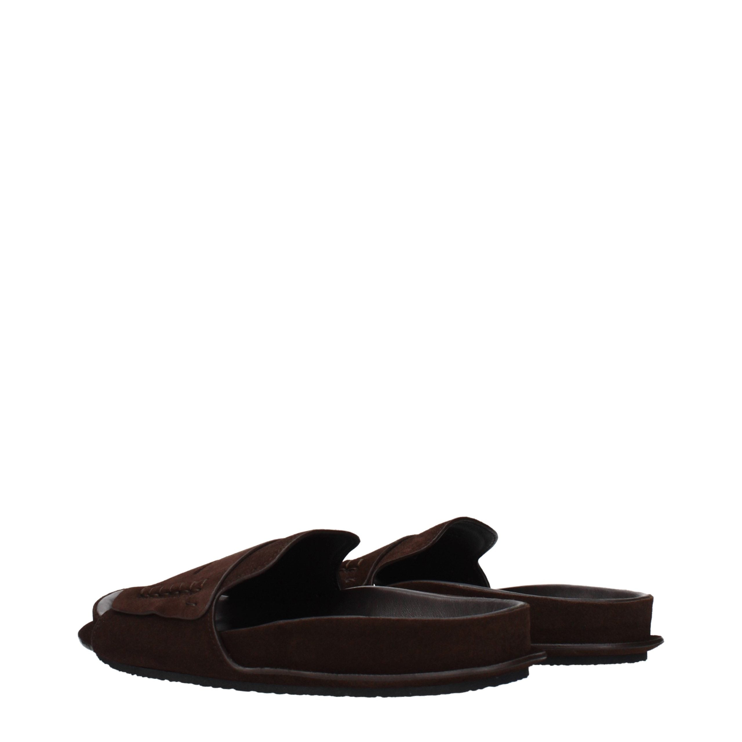 Jacquemus Braune Leder-Slipper