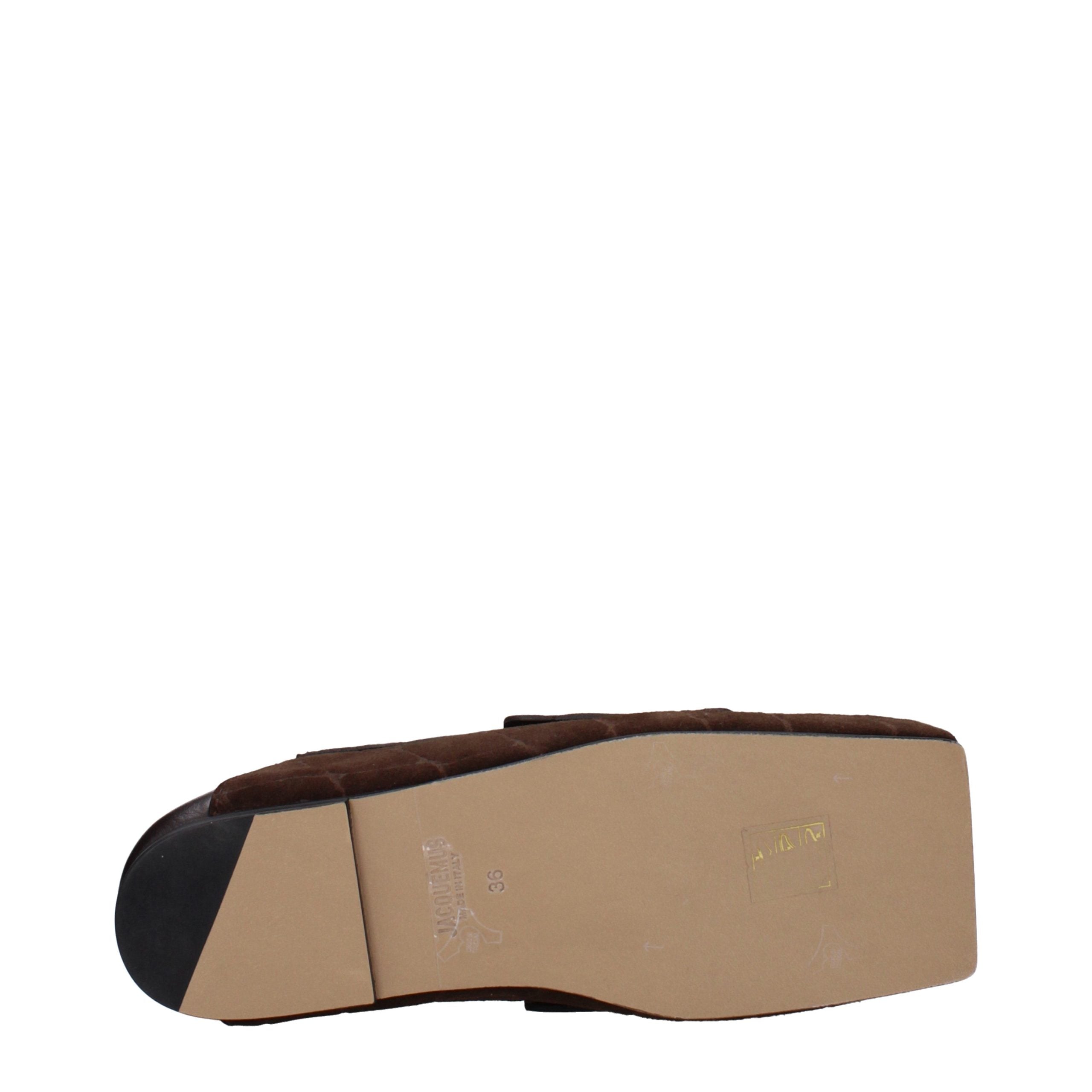 Jacquemus Braune Loafer aus Leder zum Hineinschlüpfen