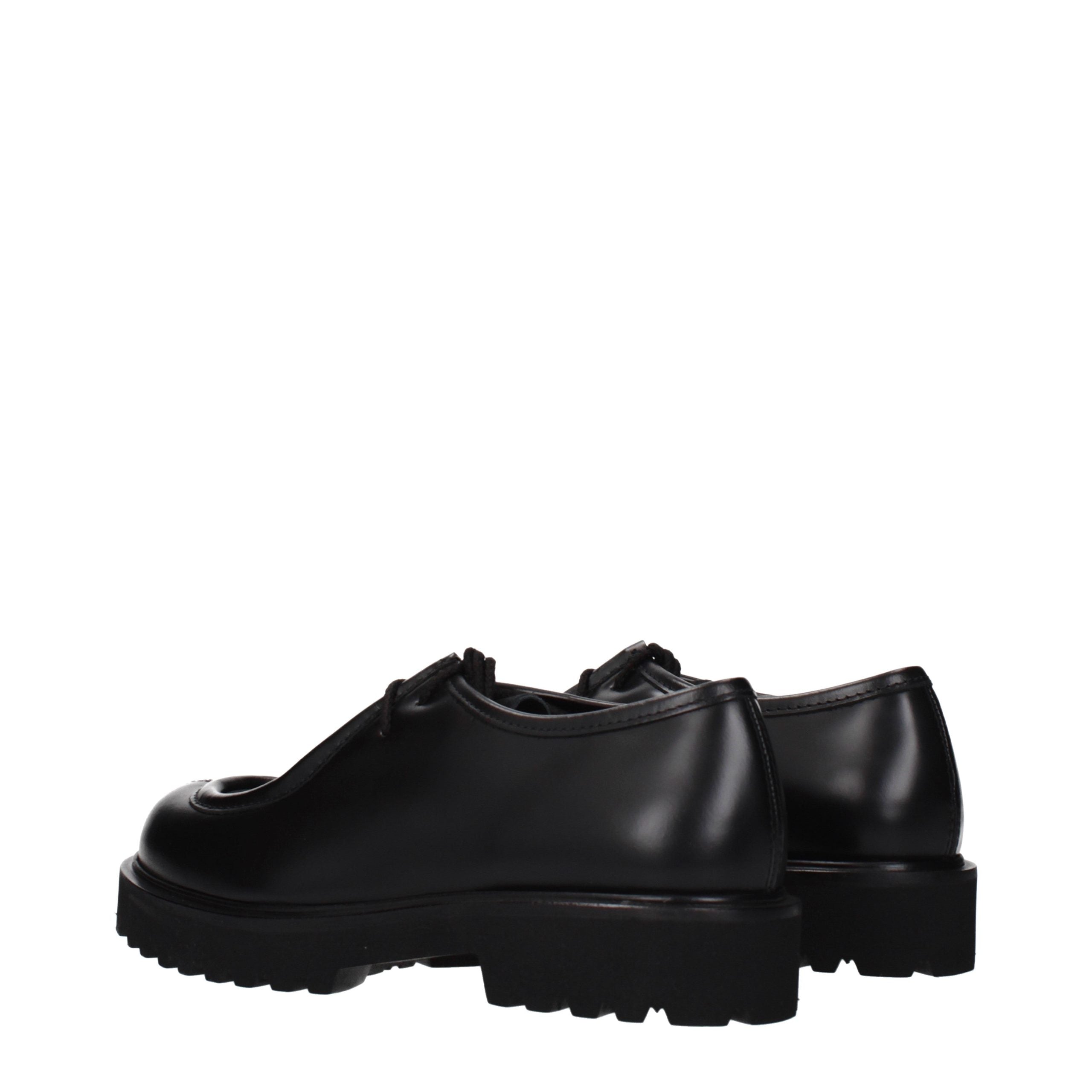 Max Mara Schwarze Oxford- und Derby-Schuhe aus Leder