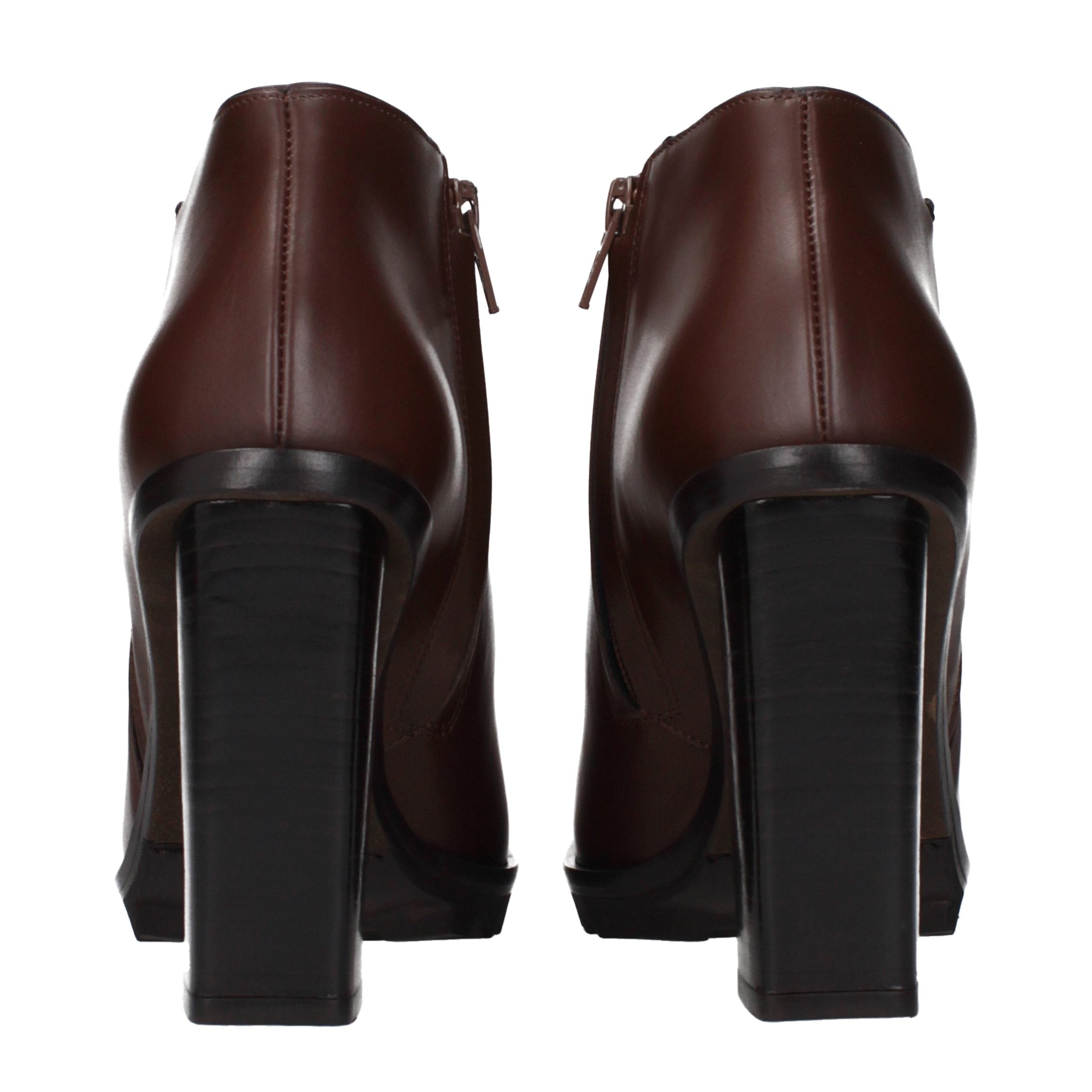 Max Mara Braune Lederstiefeletten