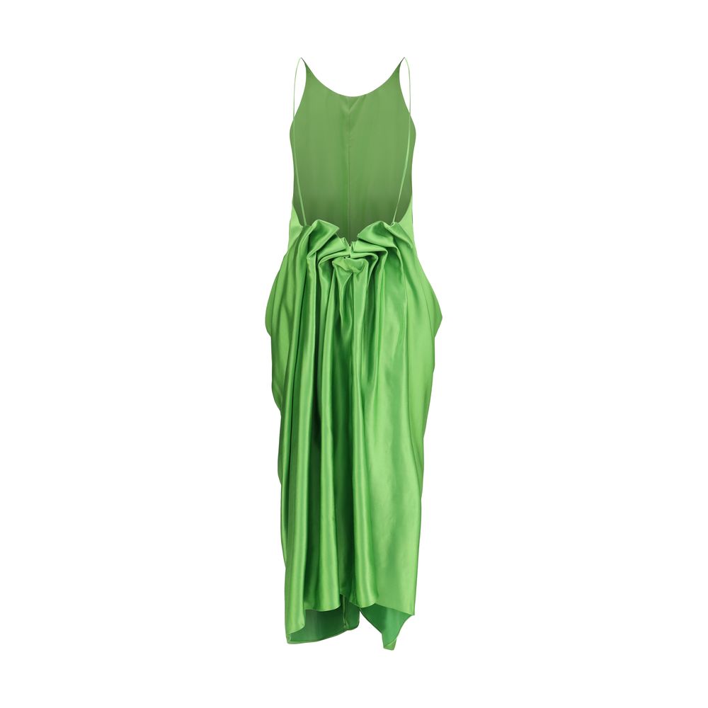 Khaite Zweifarbige Kupferfarbene Freizeitkleid