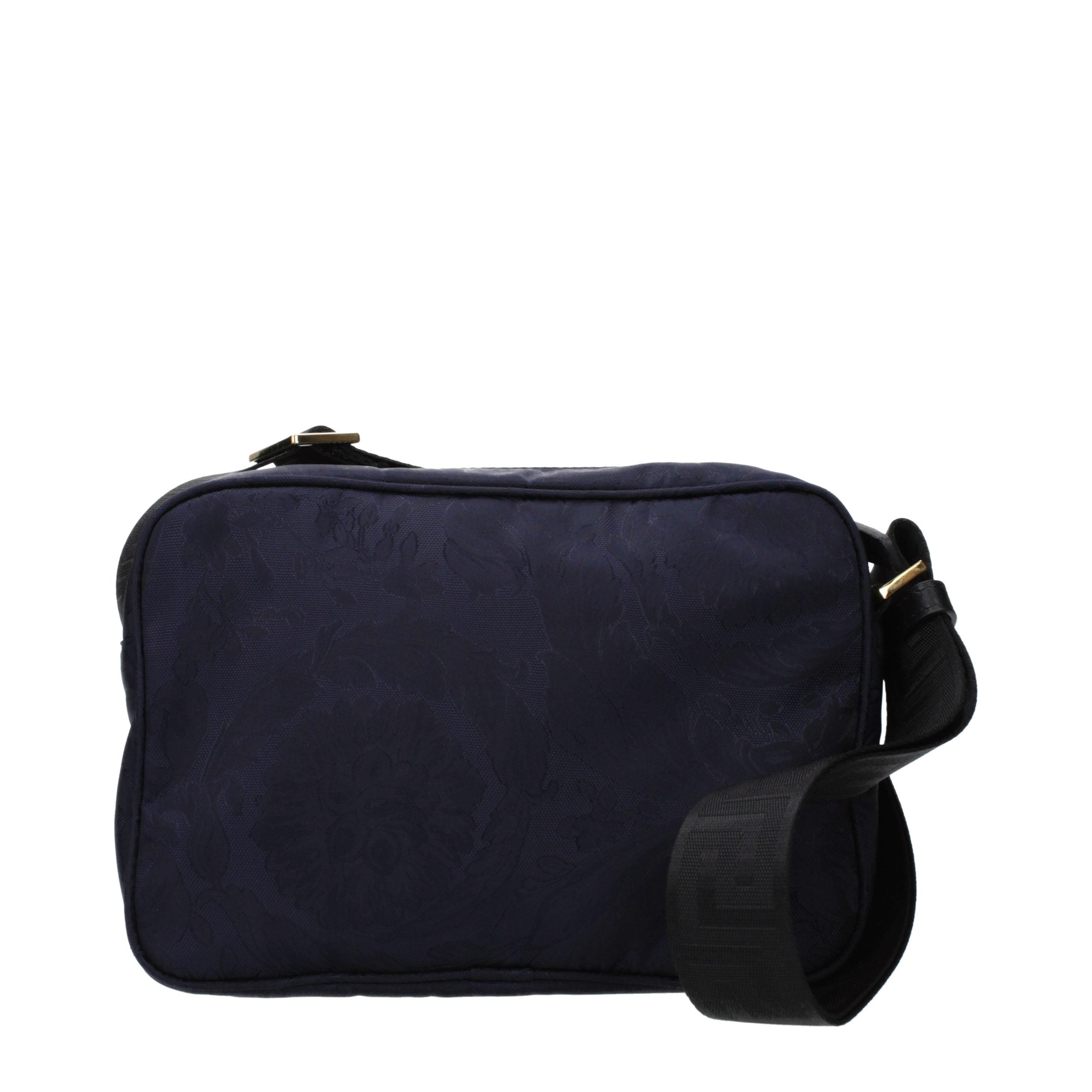 Versace Blaue Umhängetasche aus Stoff