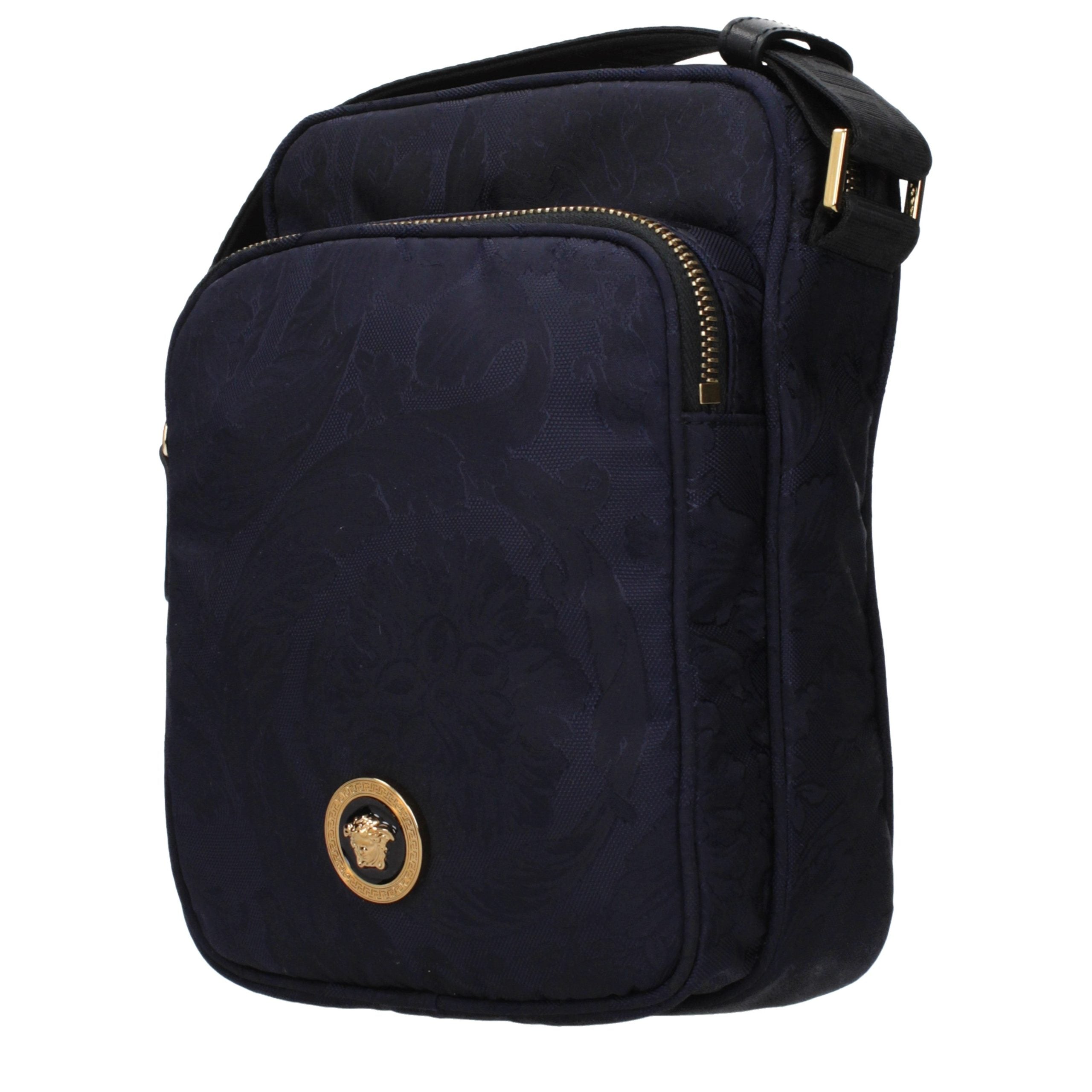 Versace Blaue Umhängetasche aus Stoff