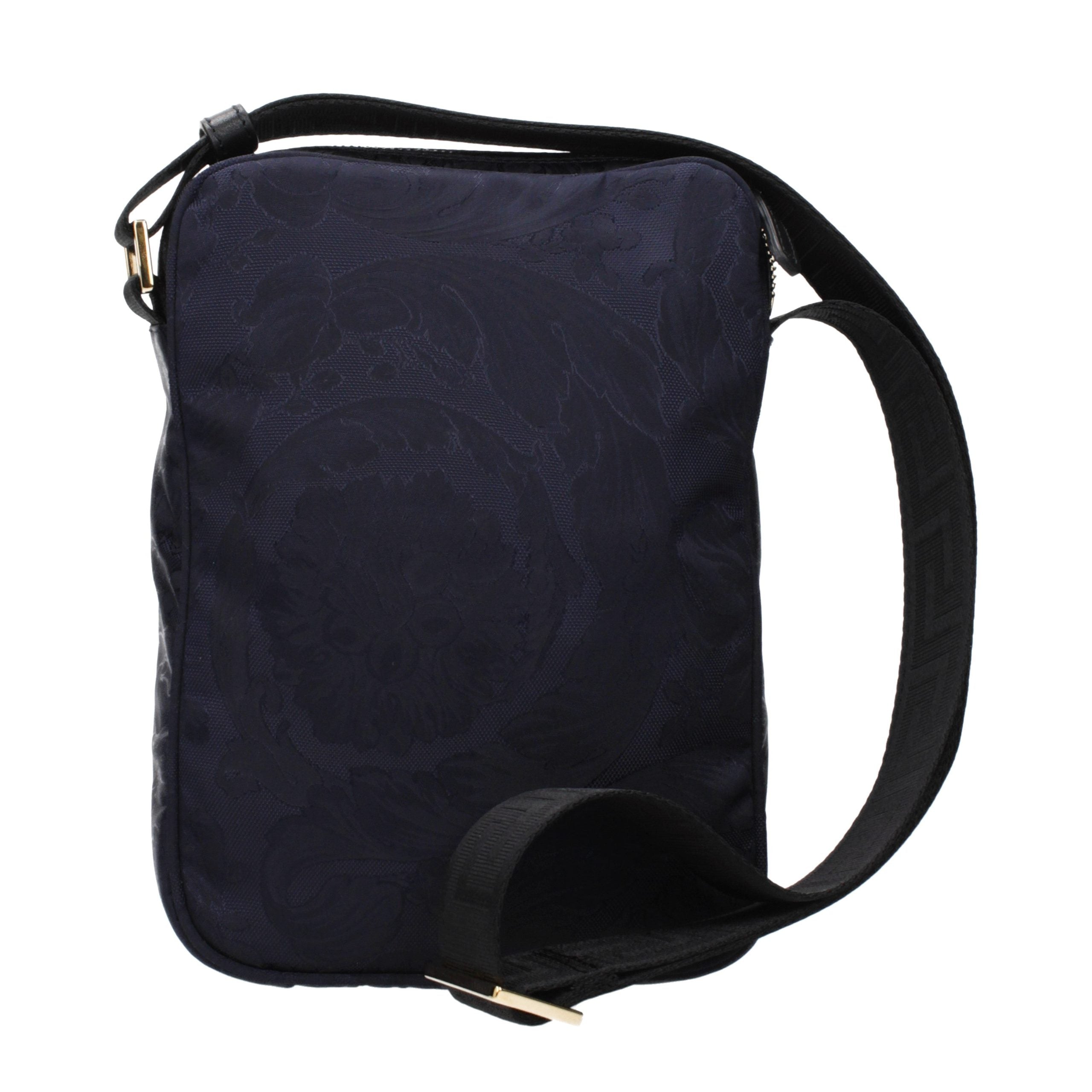 Versace Blaue Umhängetasche aus Stoff