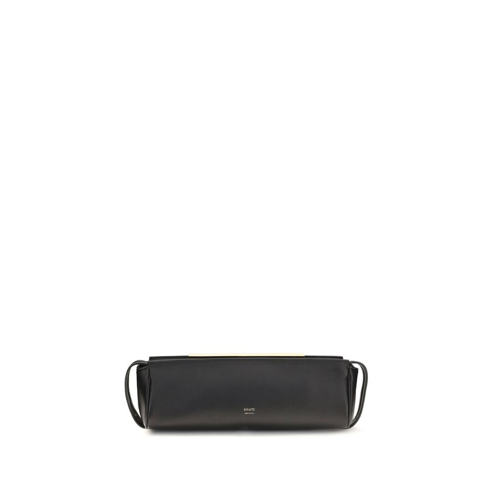 Khaite Schwarze Bos Taurus Kalbsleder Clutch