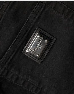 Dolce & Gabbana Schwarze Skinny Jeans aus Baumwolle mit hoher Taille