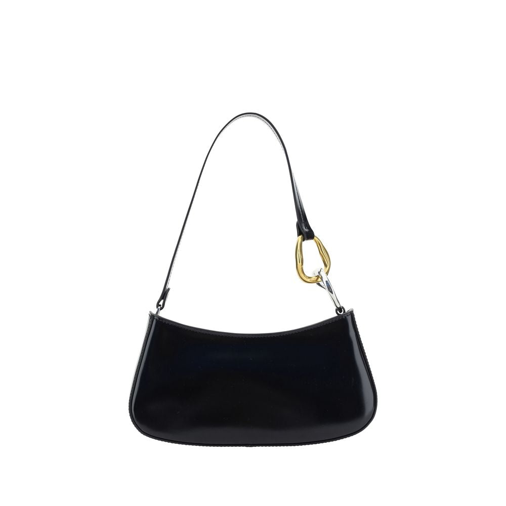 Staud Schwarze Bos Taurus Kalbsleder Schultertasche