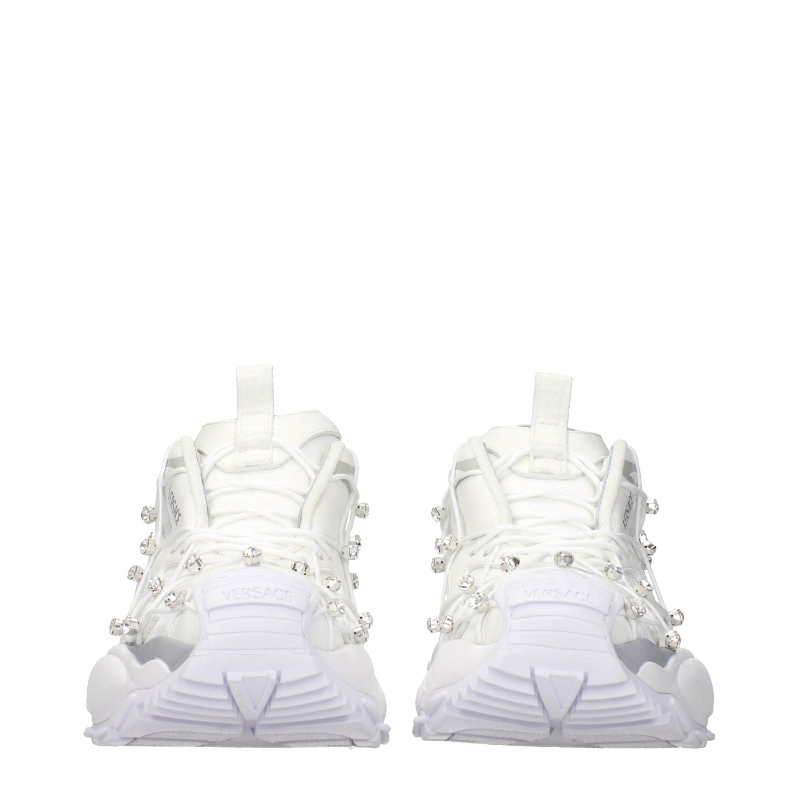 Versace Weiße Stoff-Sneaker