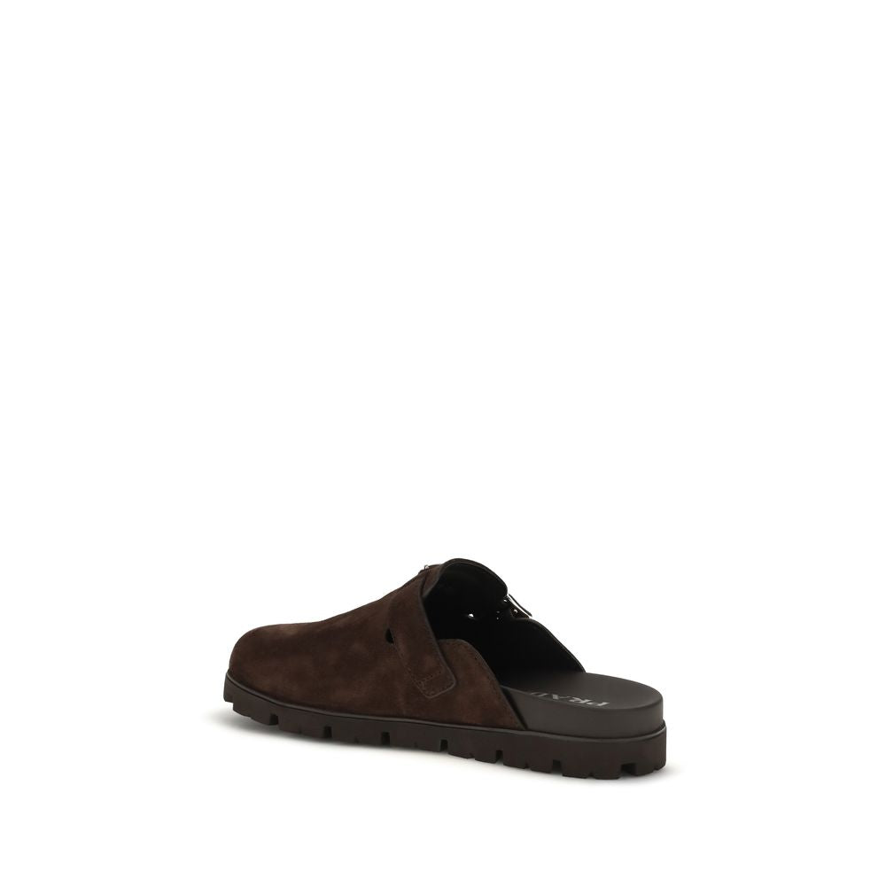 Prada Braune Kalbsleder Bos Taurus Mules
