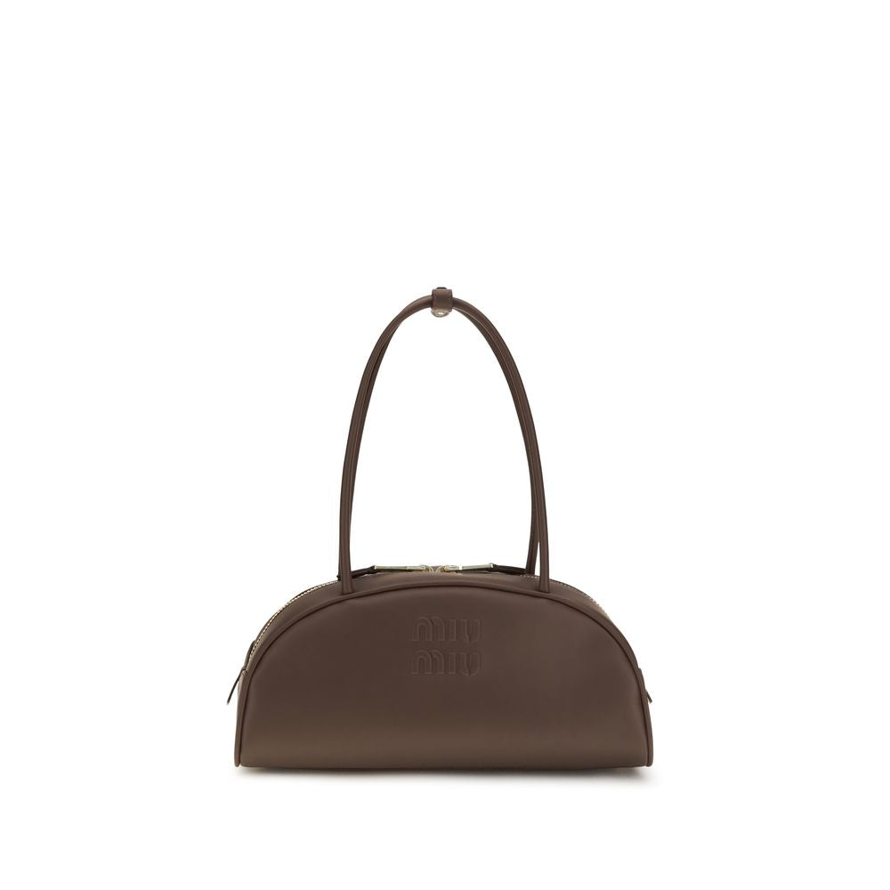 Miu Miu Braune Kalbsleder Bos Taurus Handtasche