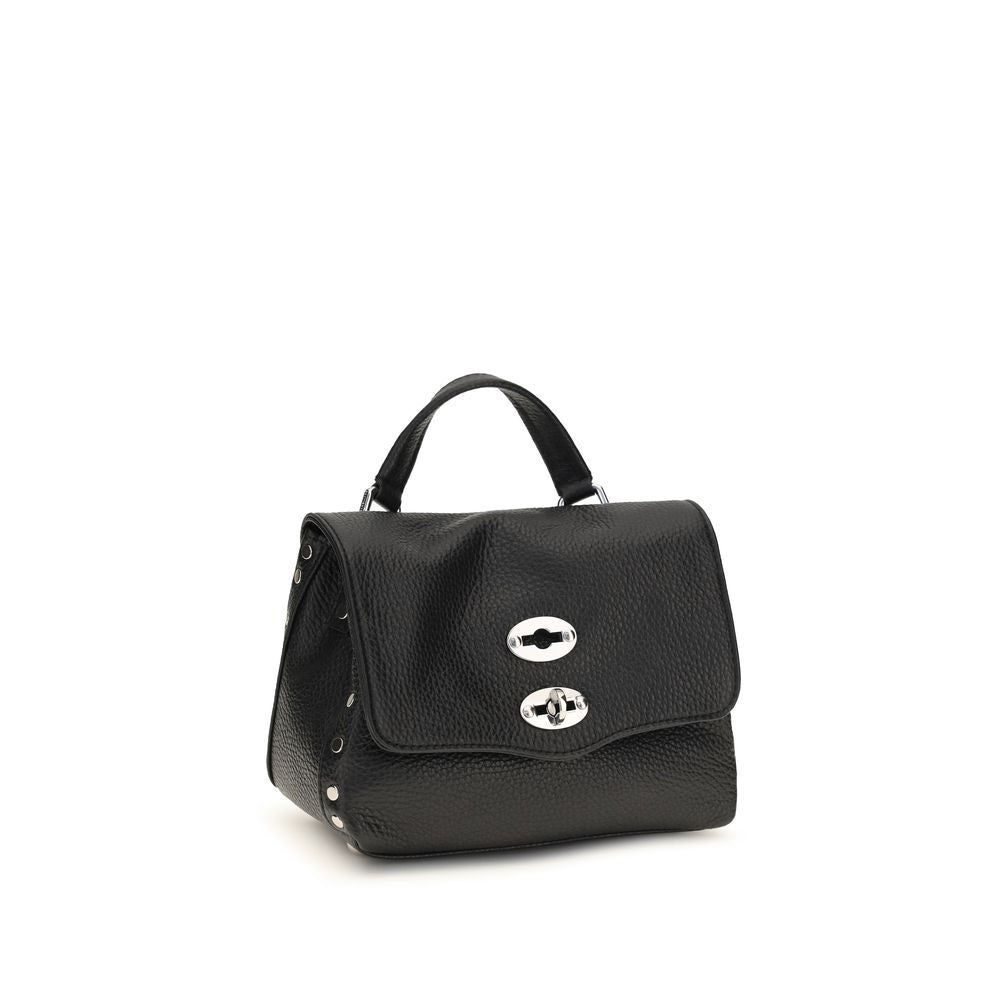 Zanellato Schwarze Kalbsleder Bos Taurus Handtasche