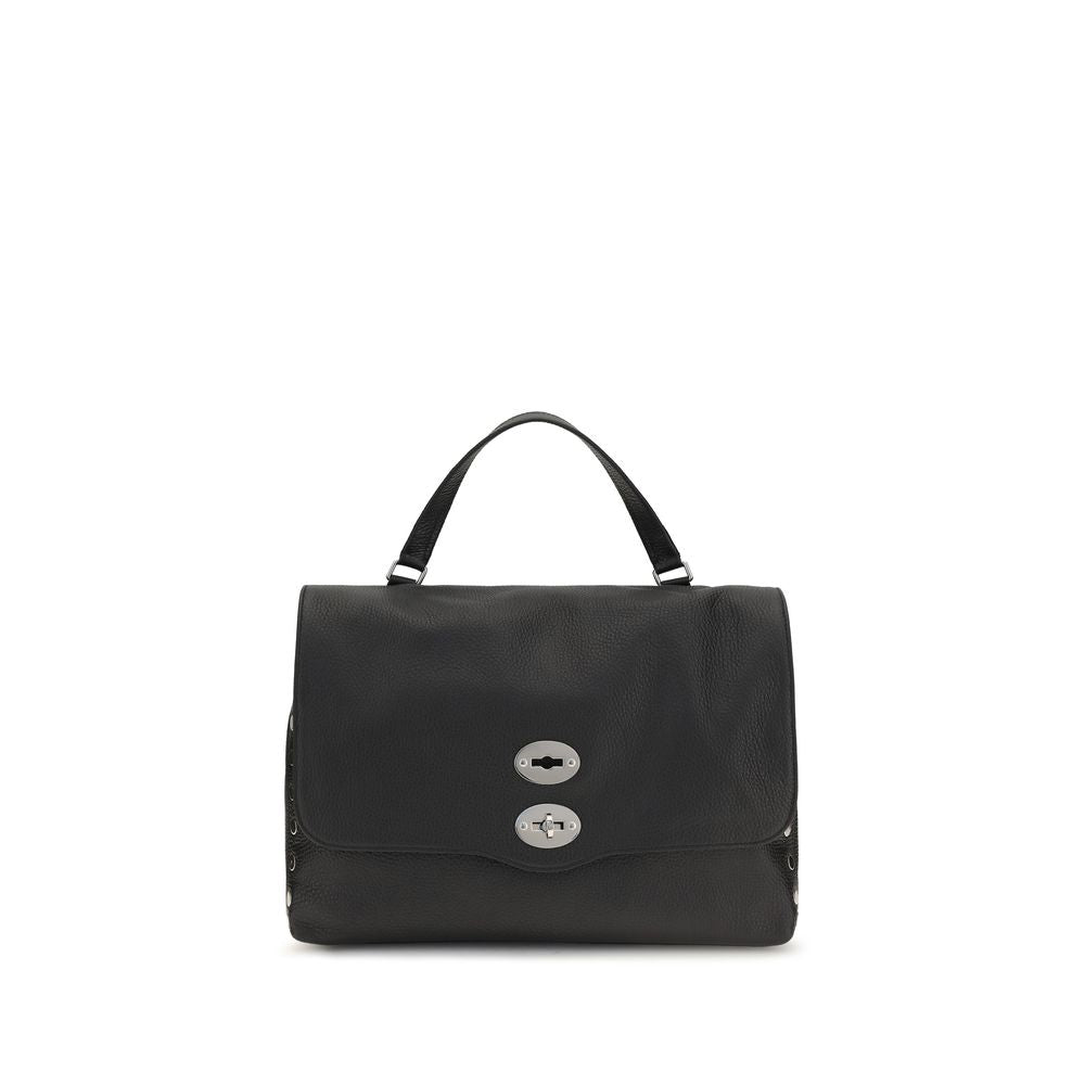 Zanellato Schwarze Kalbsleder Bos Taurus Handtasche