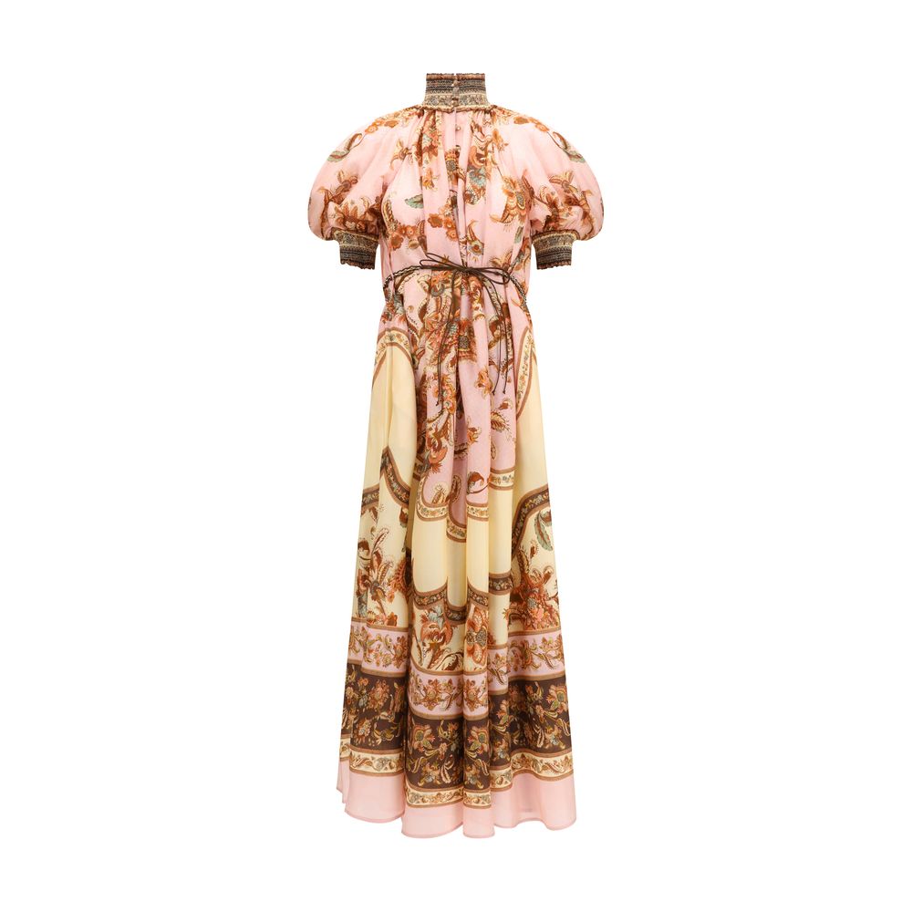Zimmermann Mehrfarbiges Seiden-Freizeitkleid