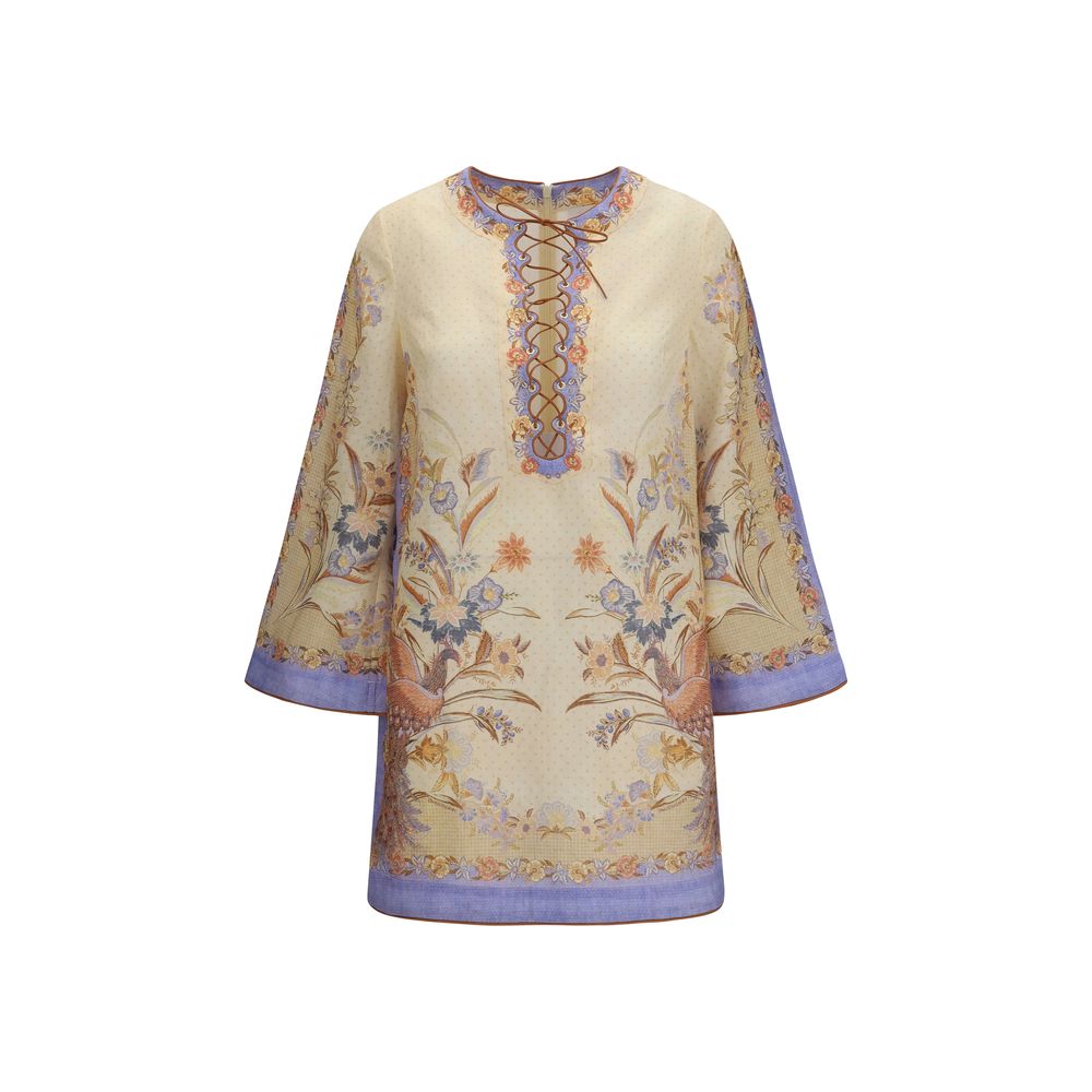 Zimmermann Mehrfarbiges Leinen-Freizeitkleid