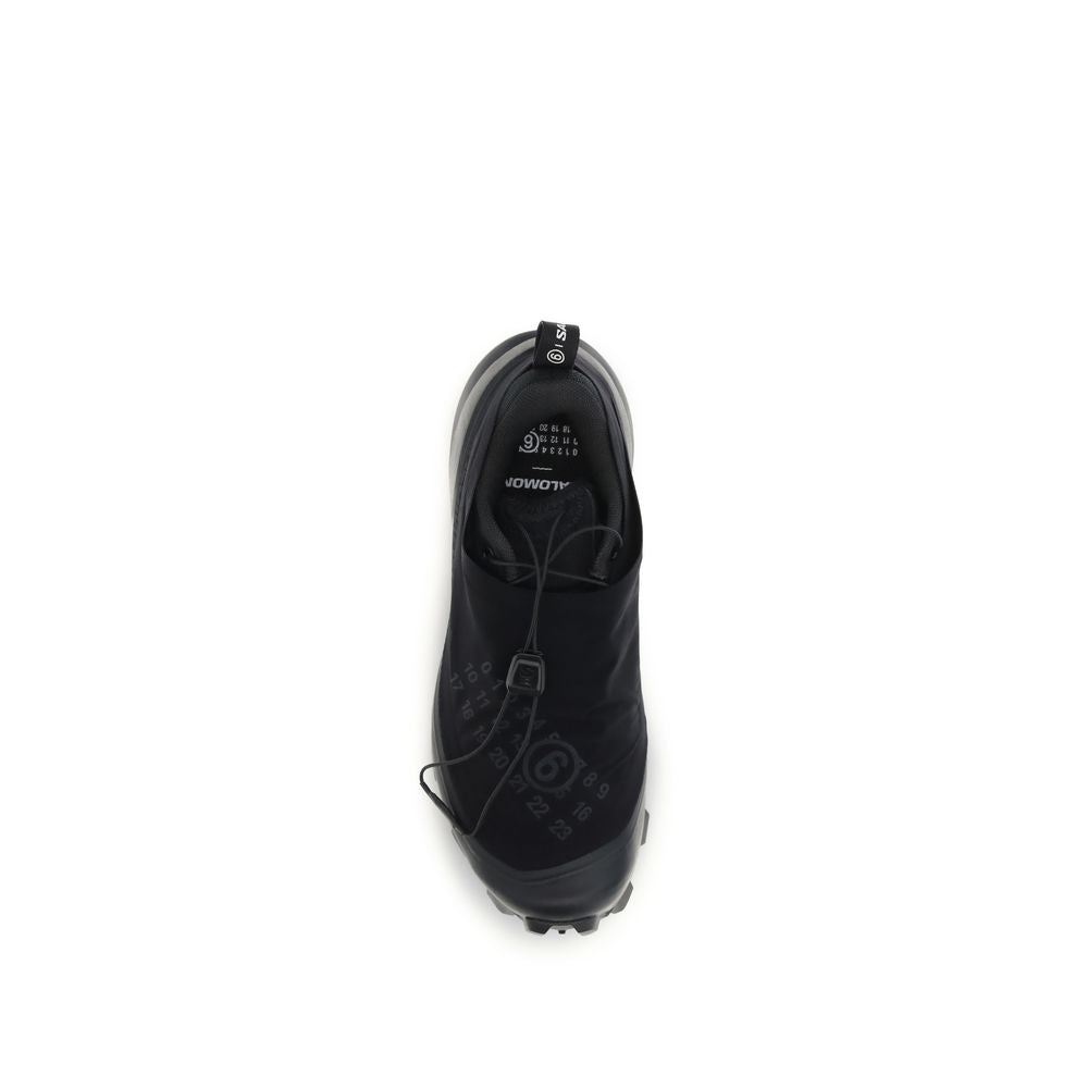 MM6 Schwarze Sneaker aus Nylon im Athletic-Stil