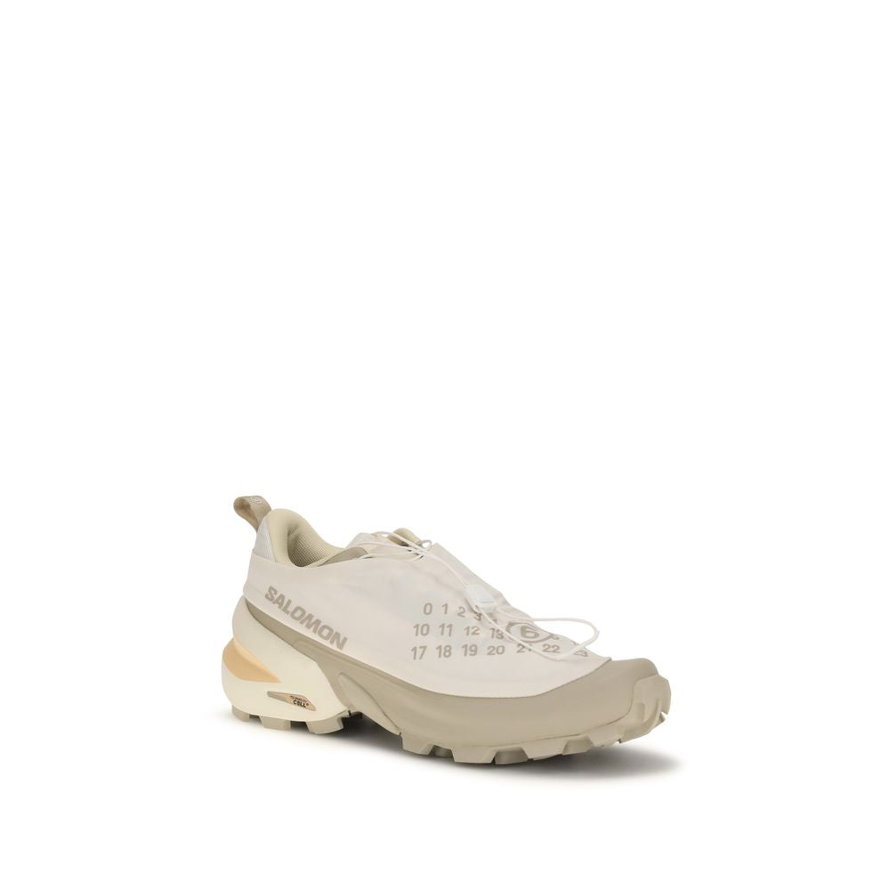 MM6 Beige Calf Leather Bos Taurus Athletic Sneakers