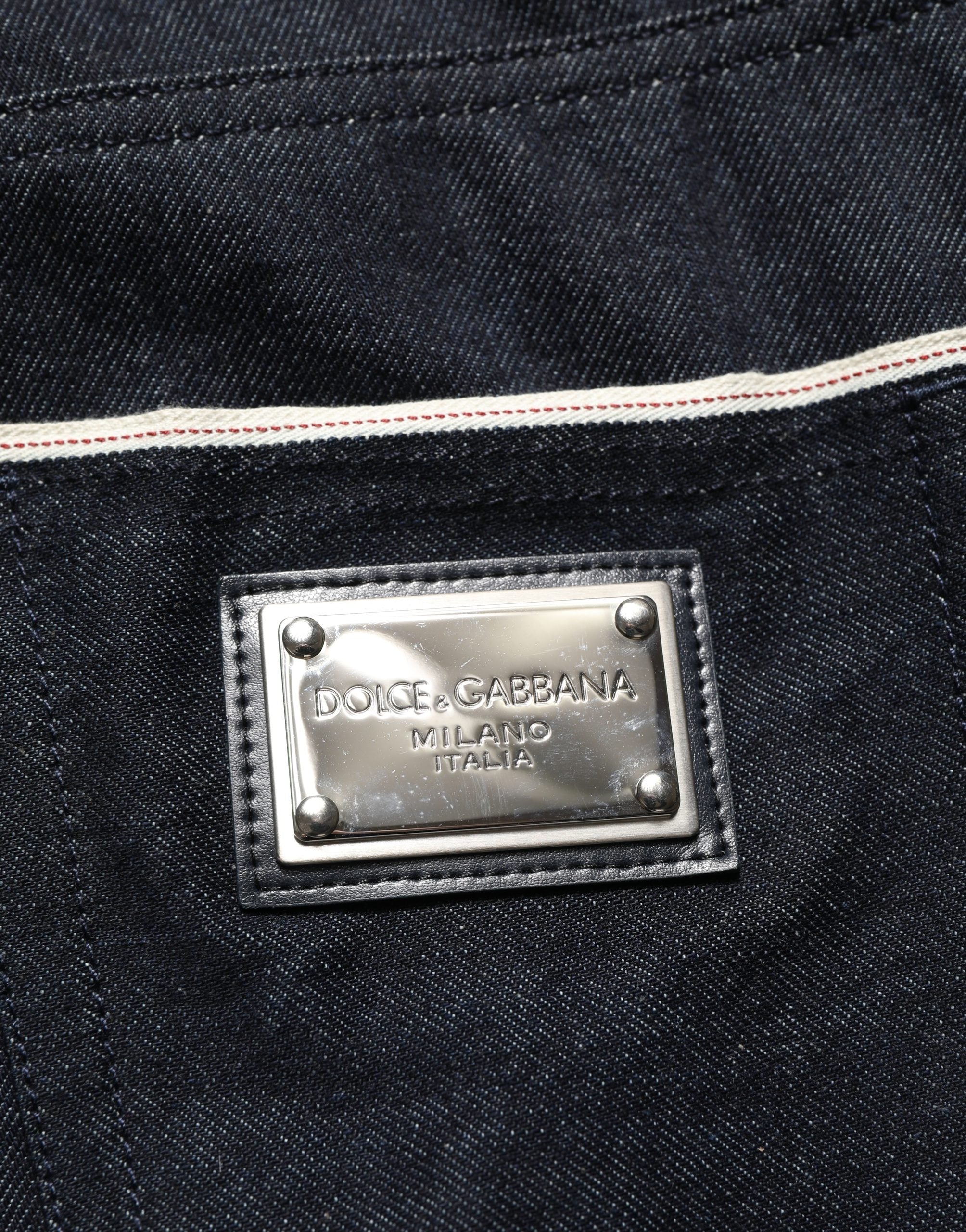 Dolce & Gabbana Schwarze Baumwoll-Jeans für Herren, Mid Waist, Klassischer Schnitt