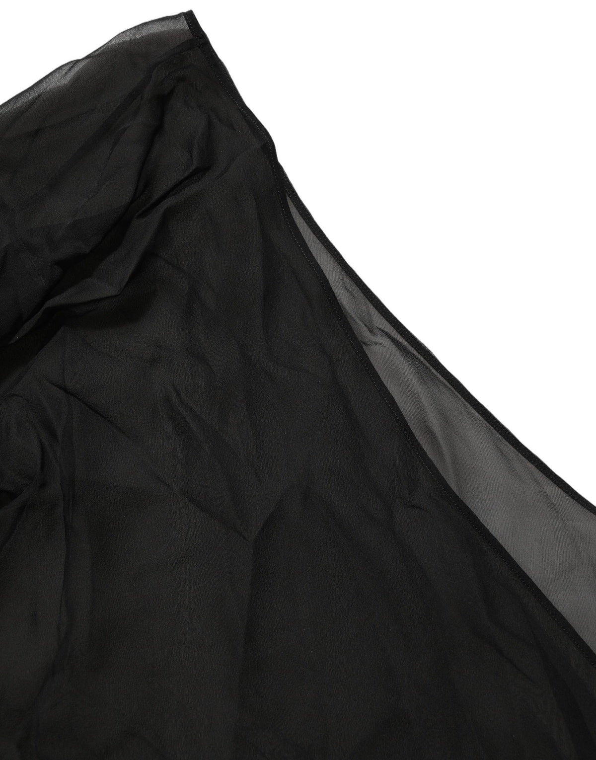 Dolce & Gabbana Schwarzes Wickel-Oberteil aus transparentem Chiffon mit One-Shoulder-Design