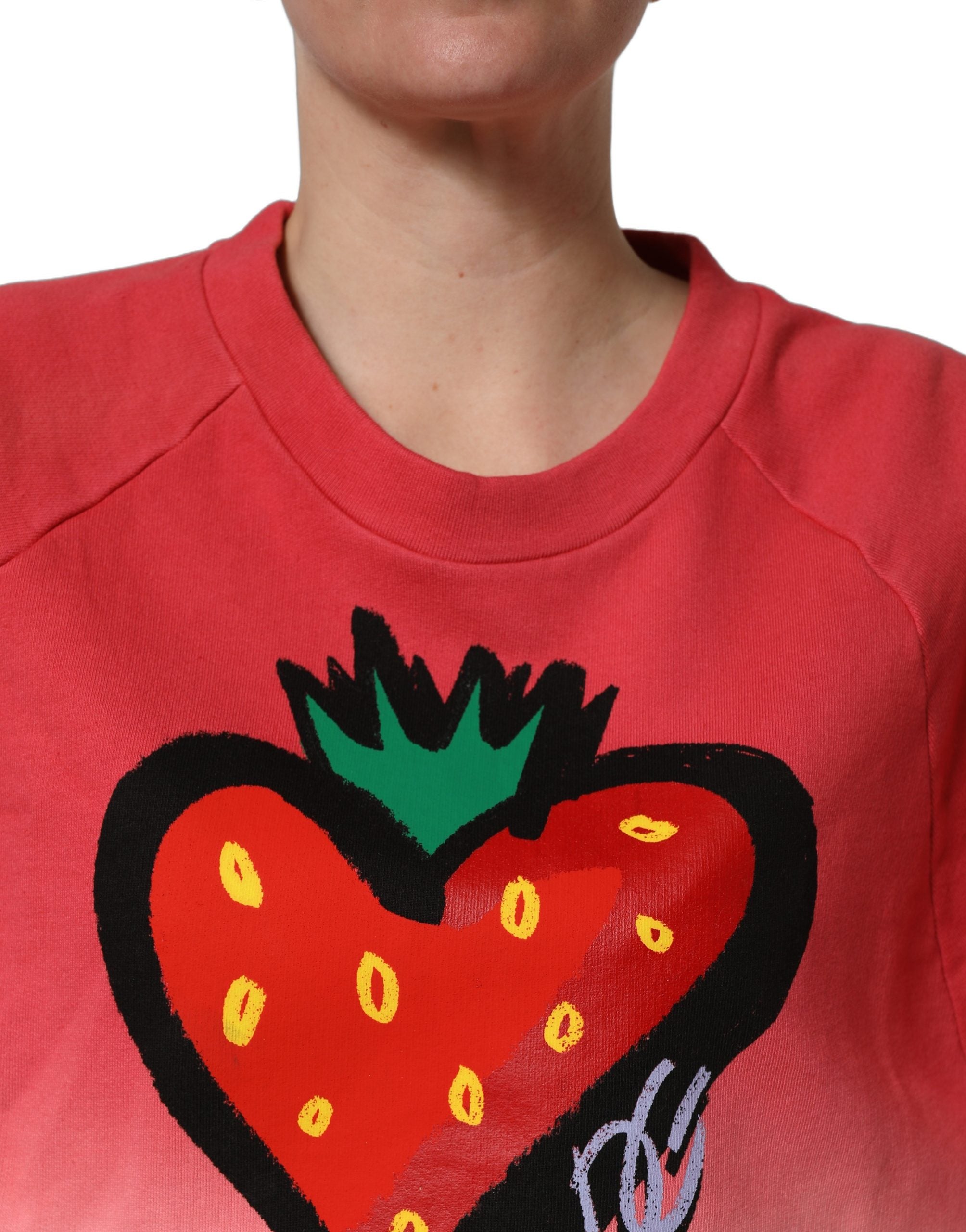 Dolce & Gabbana Multicolor Erdbeerprint Sweatshirt Pullover