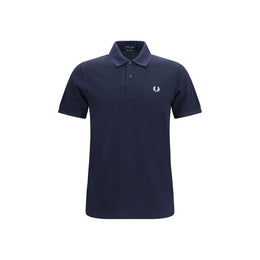 Fred Perry Blaues Baumwoll-Polohemd