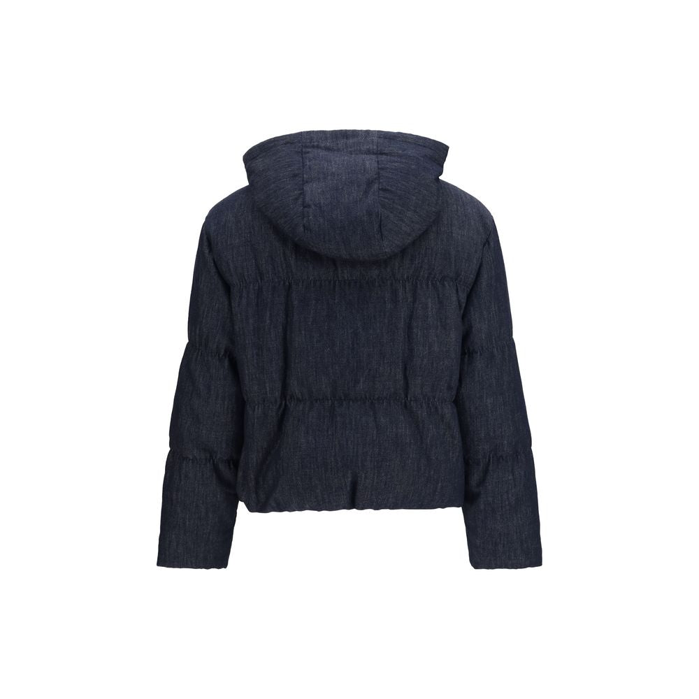 Brunello Cucinelli Blaue Baumwoll-Shell-Jacke
