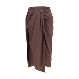 Jacquemus Brauner Midirock aus Polyester