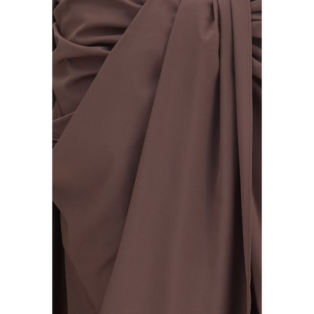 Jacquemus Brauner Midirock aus Polyester