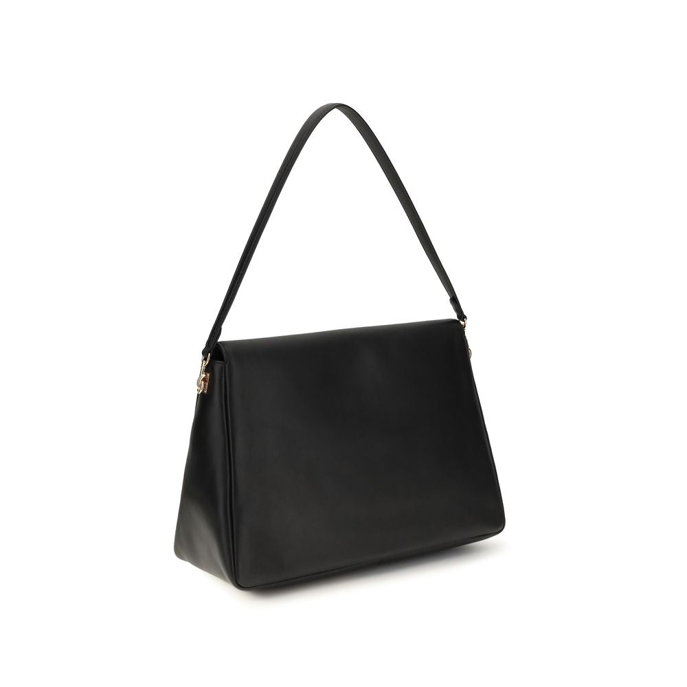 Tory Burch Schwarze Bos Taurus Kalbsleder Schultertasche