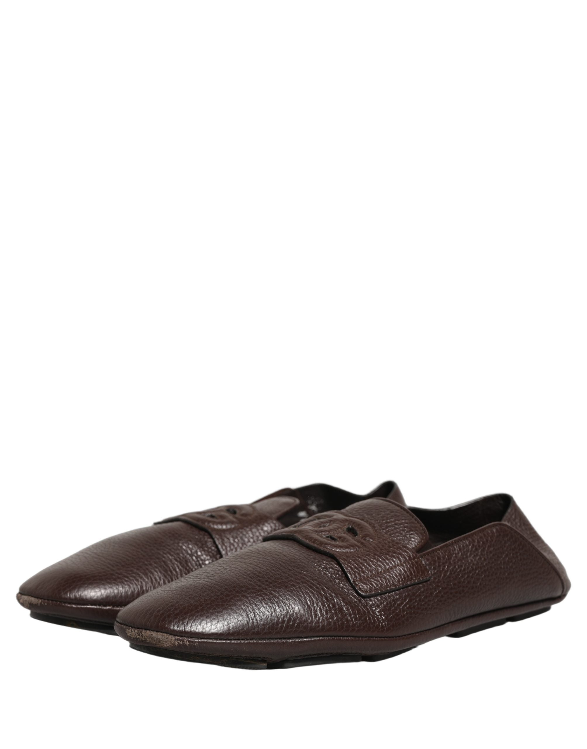 Dolce & Gabbana Braune Mokassins aus Hirschleder