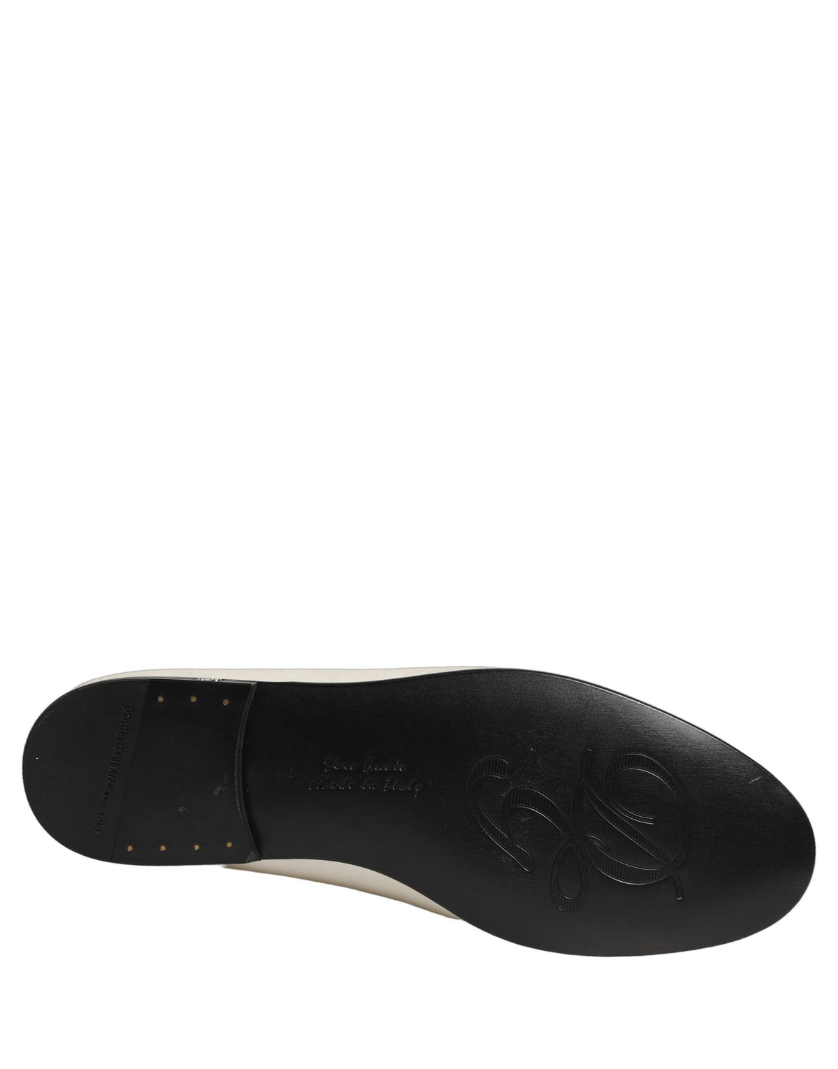 Dolce & Gabbana Weiße Satin-Loafer mit Logo