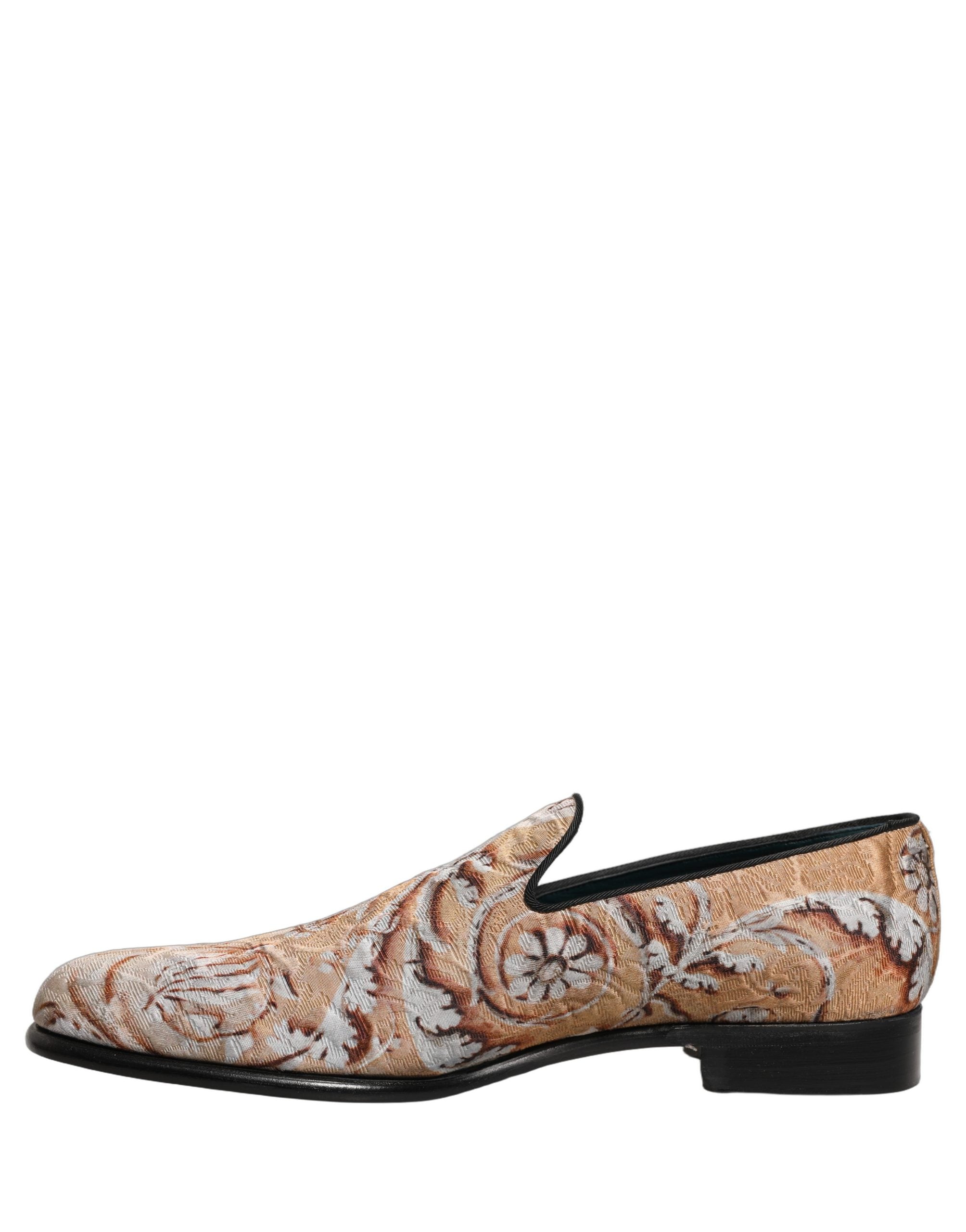 Dolce & Gabbana Goldbrokat-Loafer im Barockstil für Herren