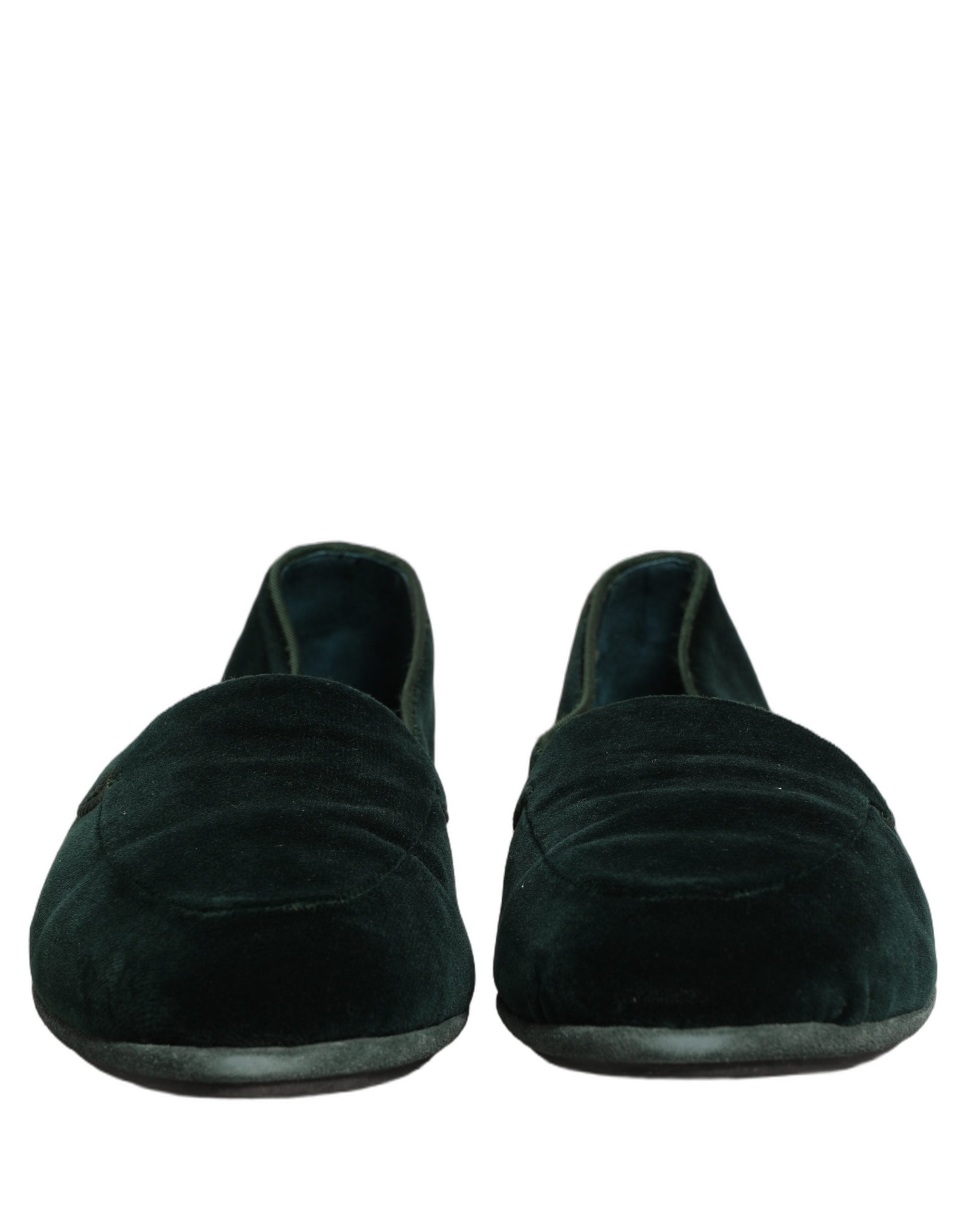 Dolce & Gabbana Grüne Samt-Slipper für Herren