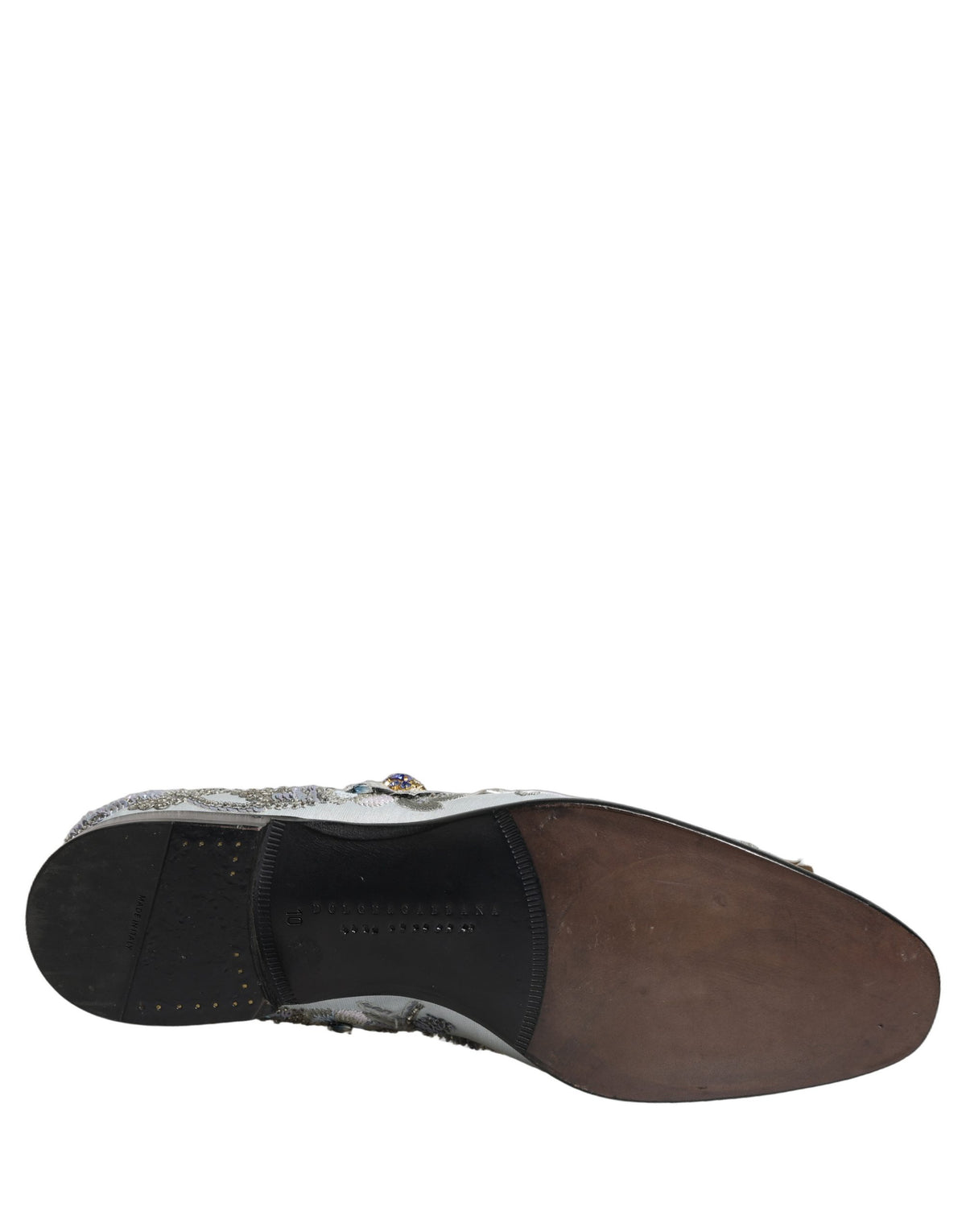 Dolce & Gabbana Weiße Loafer mit Blumenstickerei für Herren