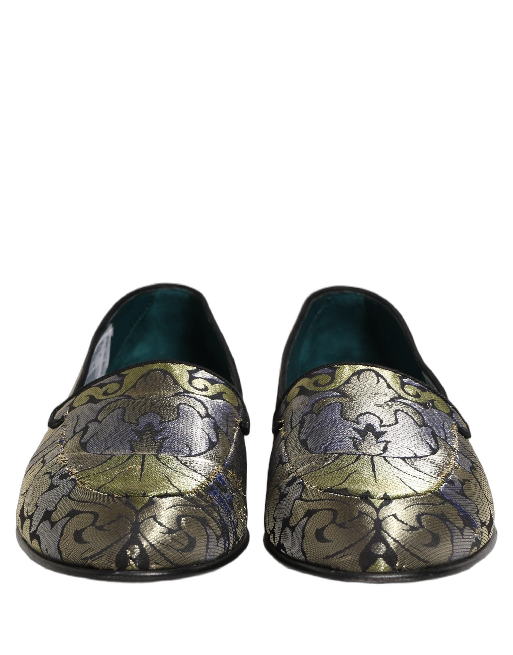 Dolce & Gabbana Mehrfarbige Herren-Loafer aus Jacquard mit Blumenmuster