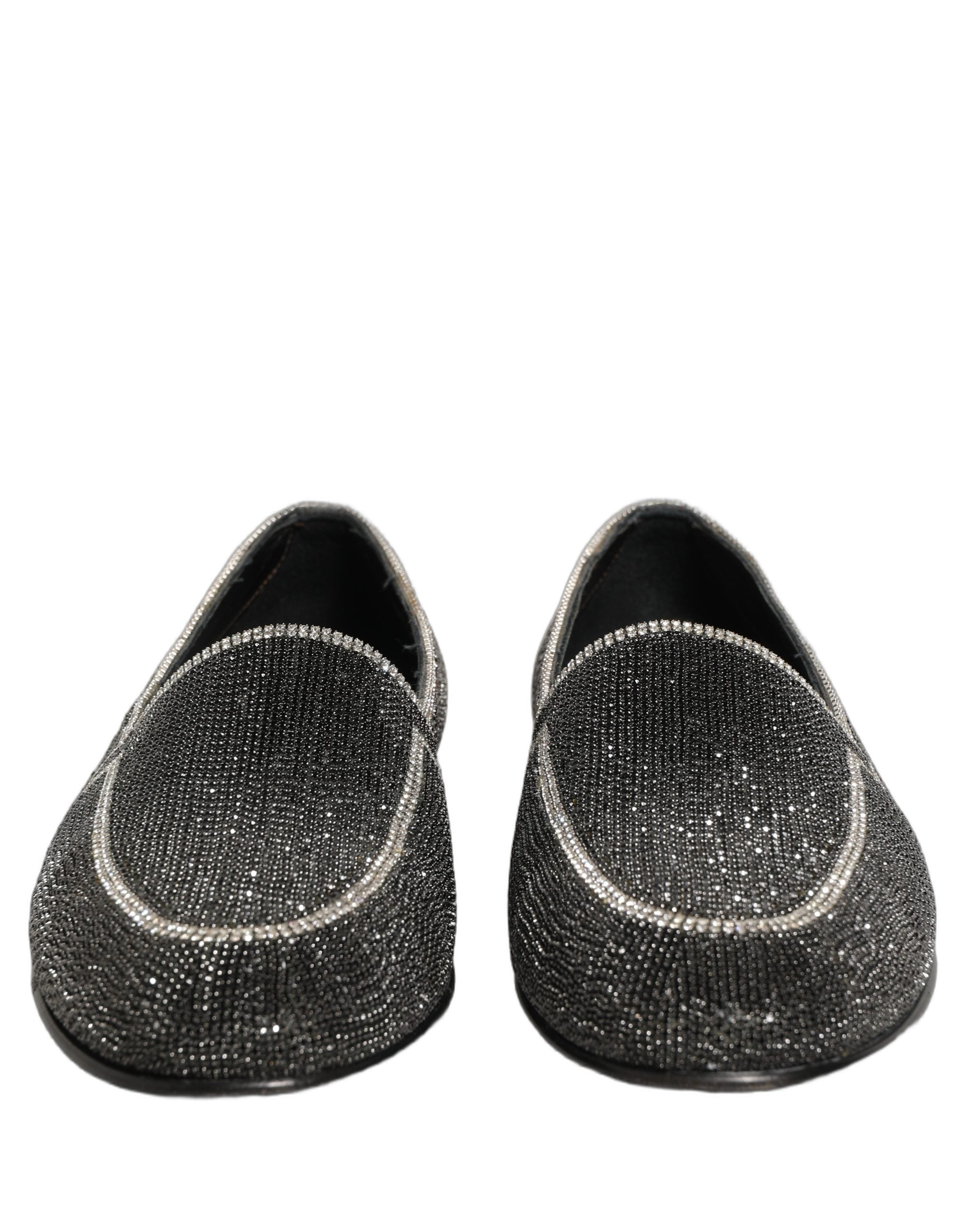 Dolce & Gabbana Schwarze Loafer mit Kristallverzierung für Herren