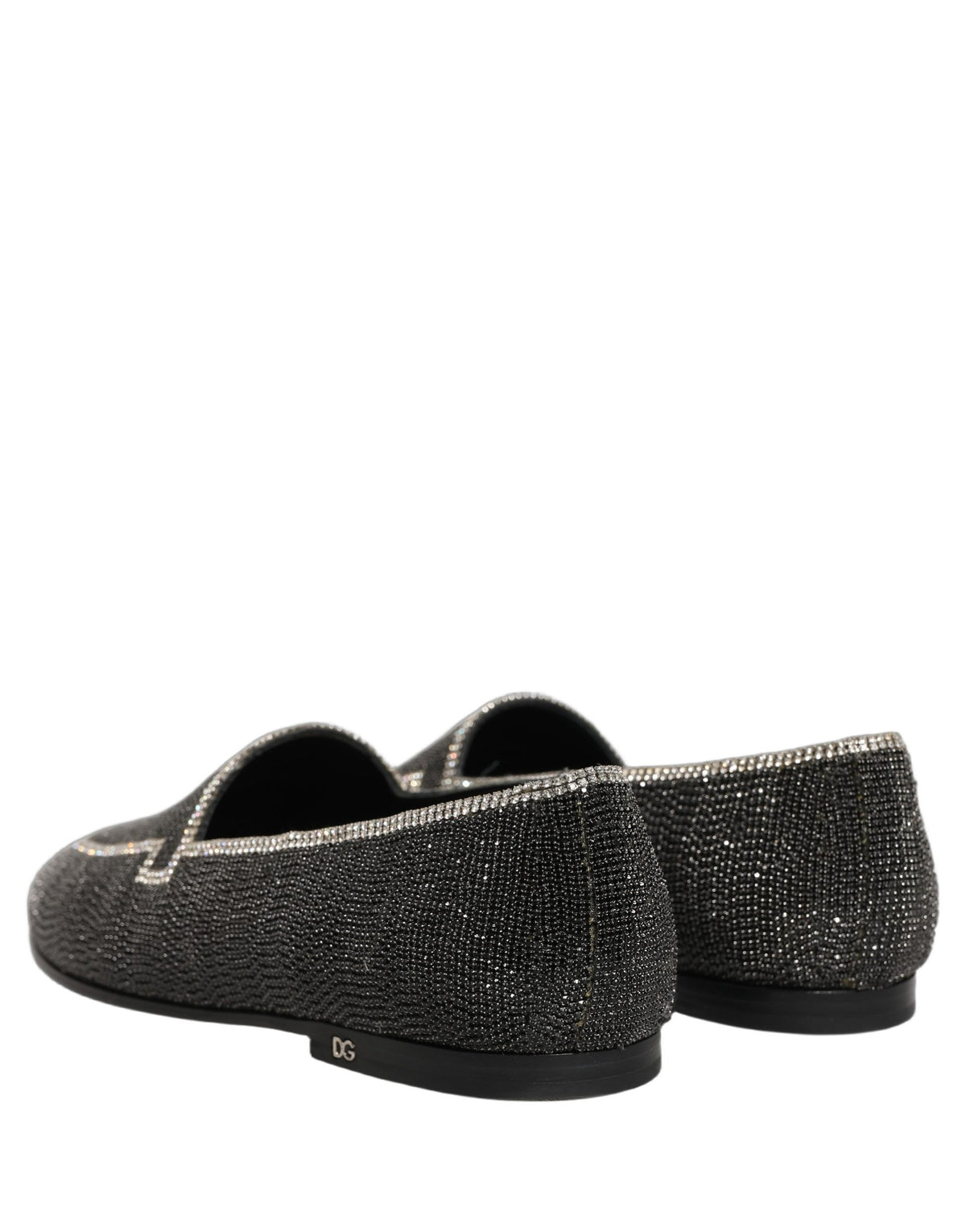 Dolce & Gabbana Schwarze Loafer mit Kristallverzierung für Herren